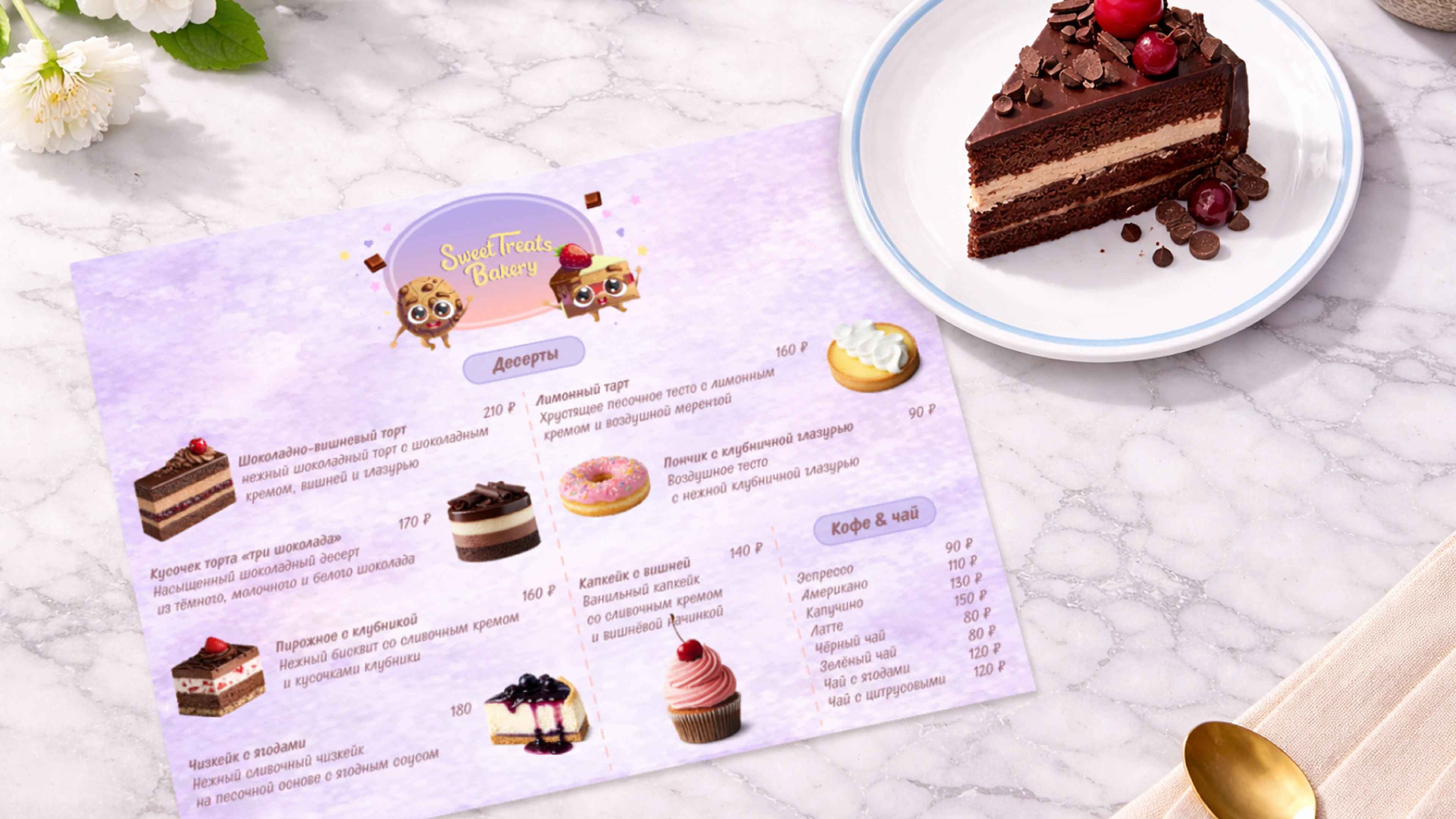 Sweet treats bakery фирменный стиль для кондитерской — Изображение №7 — Брендинг, Иллюстрация на Dprofile