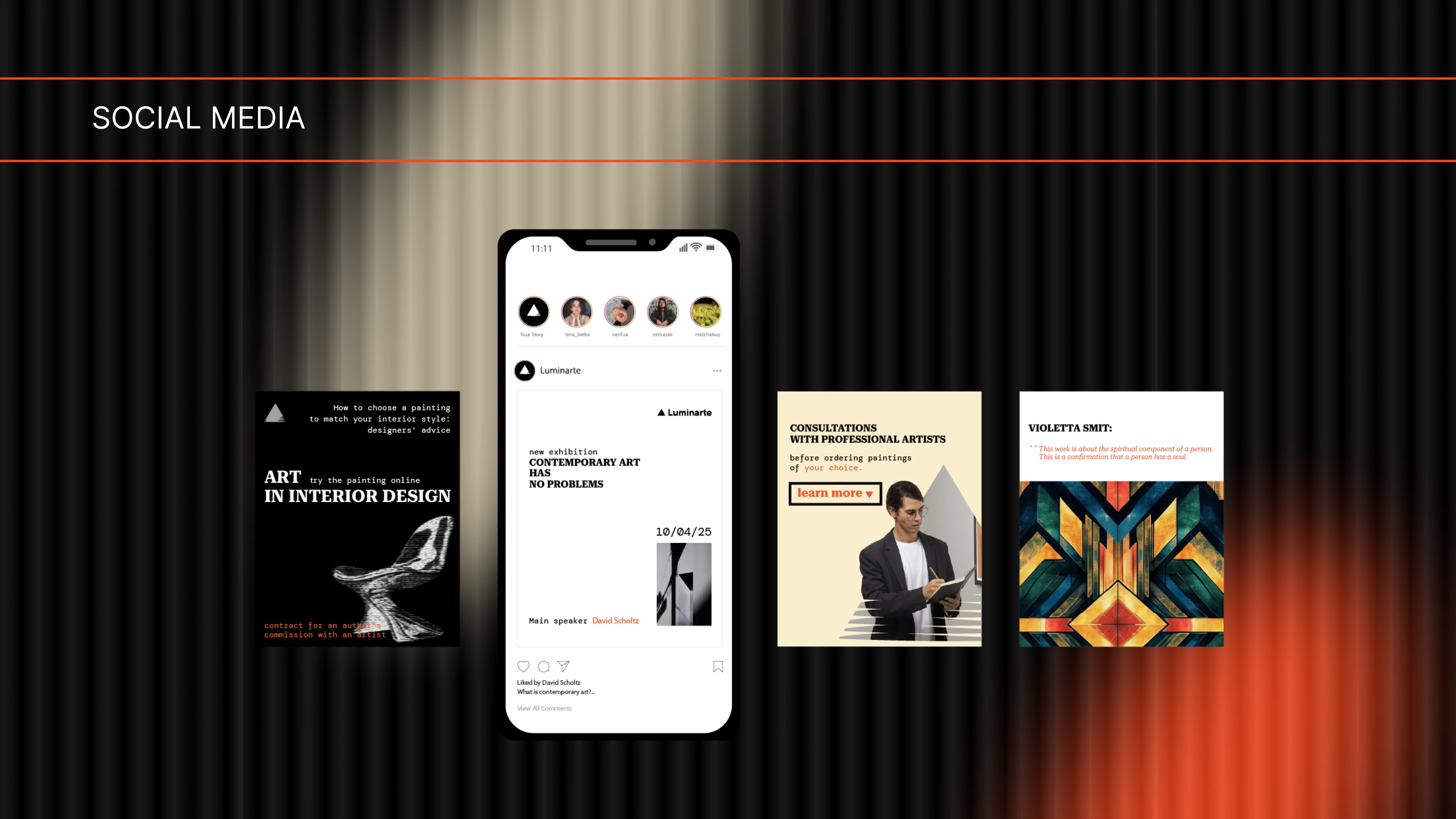 Luminarte web айдентика бренинг — Изображение №11 — Интерфейсы, Брендинг на Dprofile