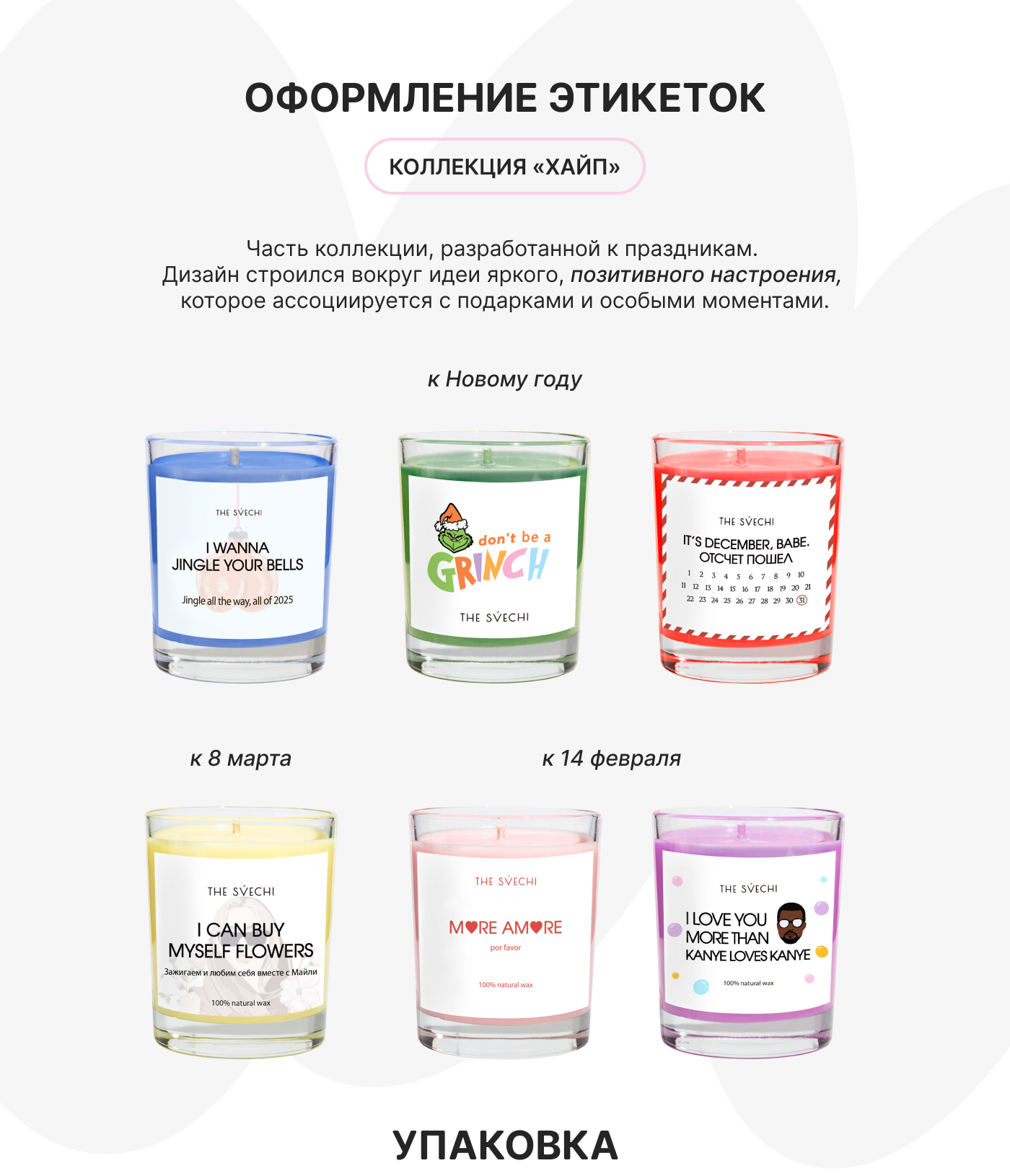 Оформление упаковки и полиграфии для бренда свечей — Изображение №2 — Брендинг, Графика на Dprofile