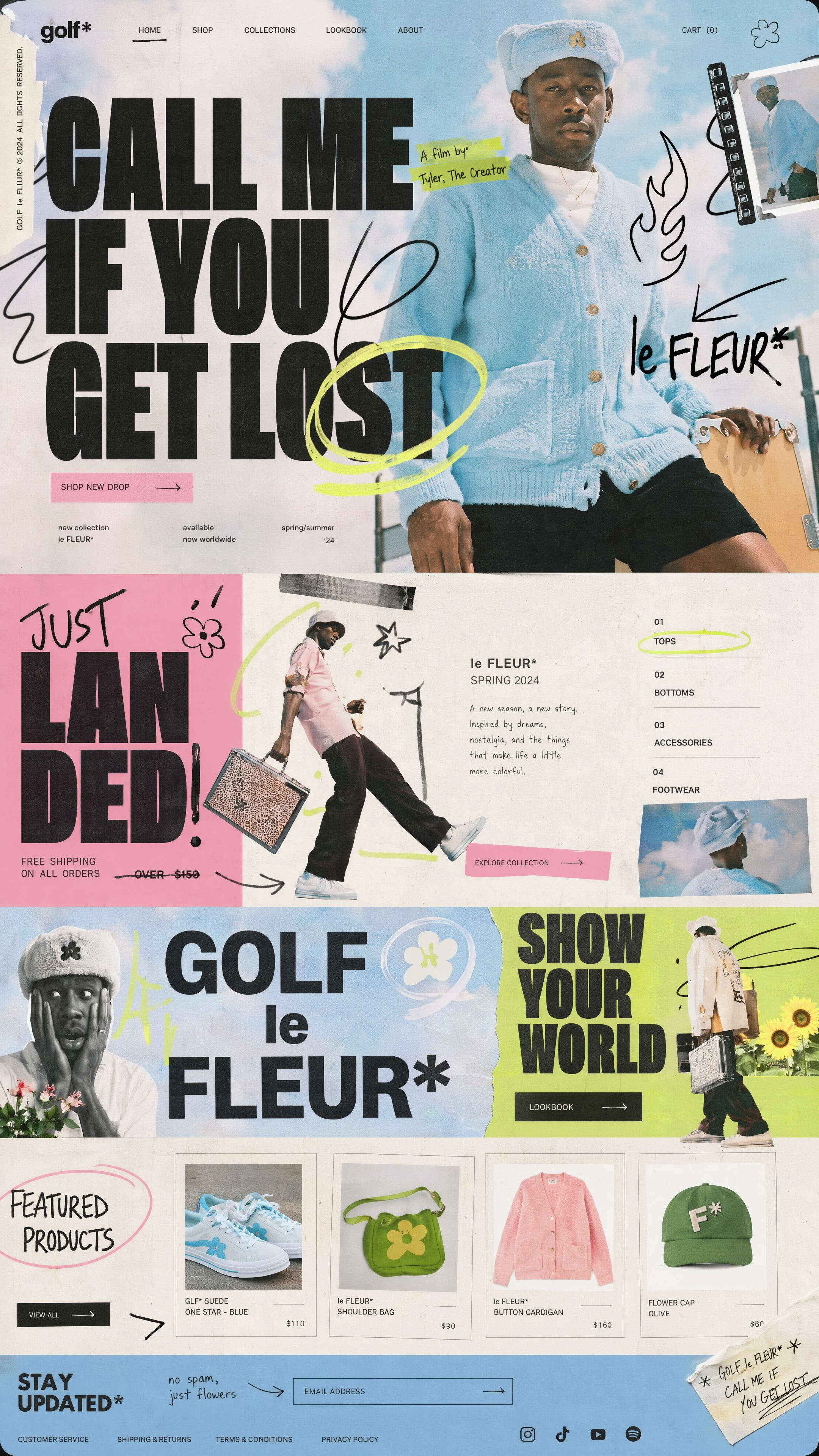 Лендинг для Golf le Fleur (Tyler, the Creator) — Изображение №1 — Интерфейсы, Графика на Dprofile