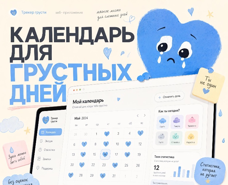 Календарь для грустных дней — Интерфейсы, Брендинг на Dprofile