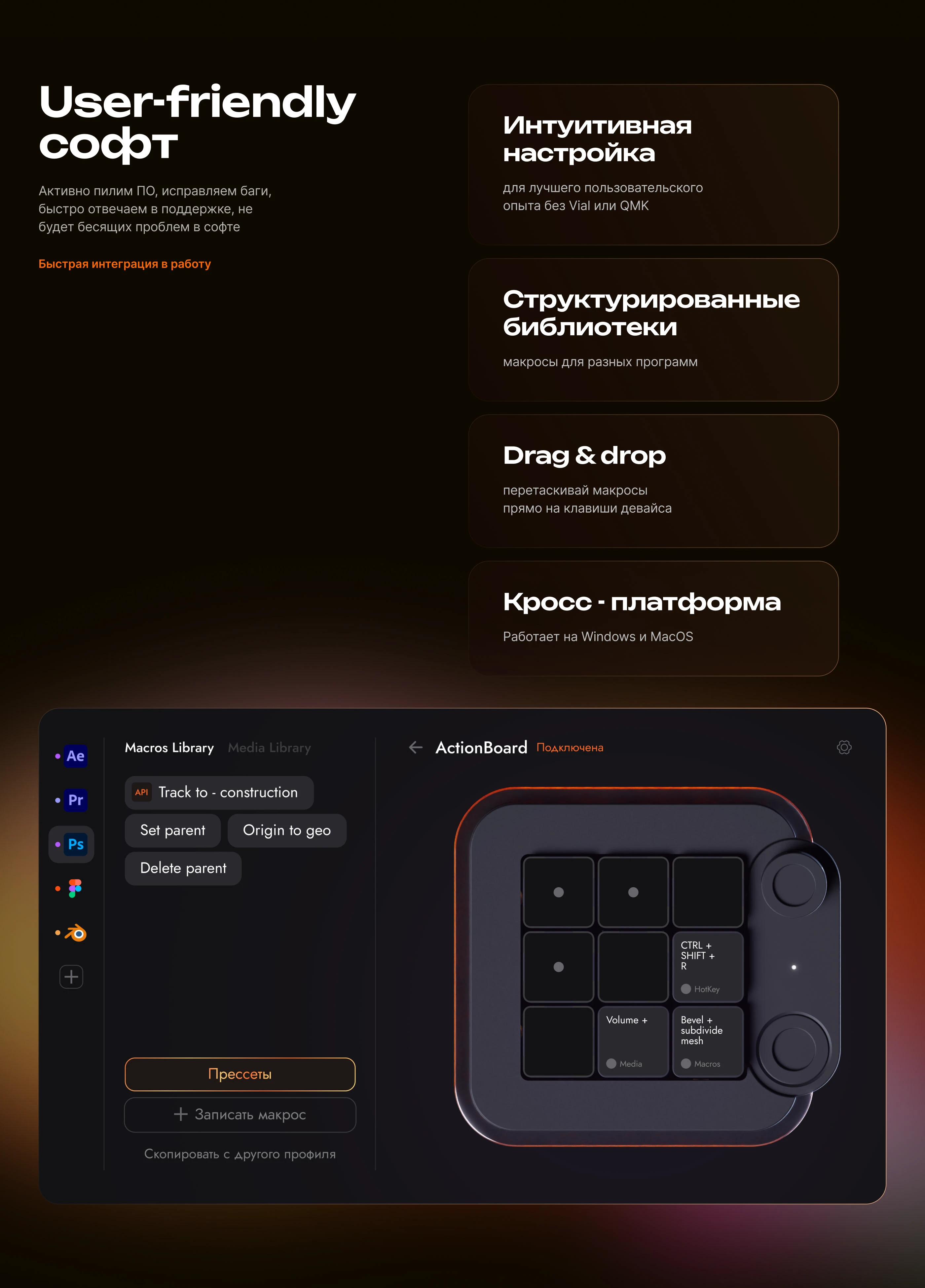ActionBoard | Сайт Предпродаж — Изображение №9 — Интерфейсы, Анимация на Dprofile