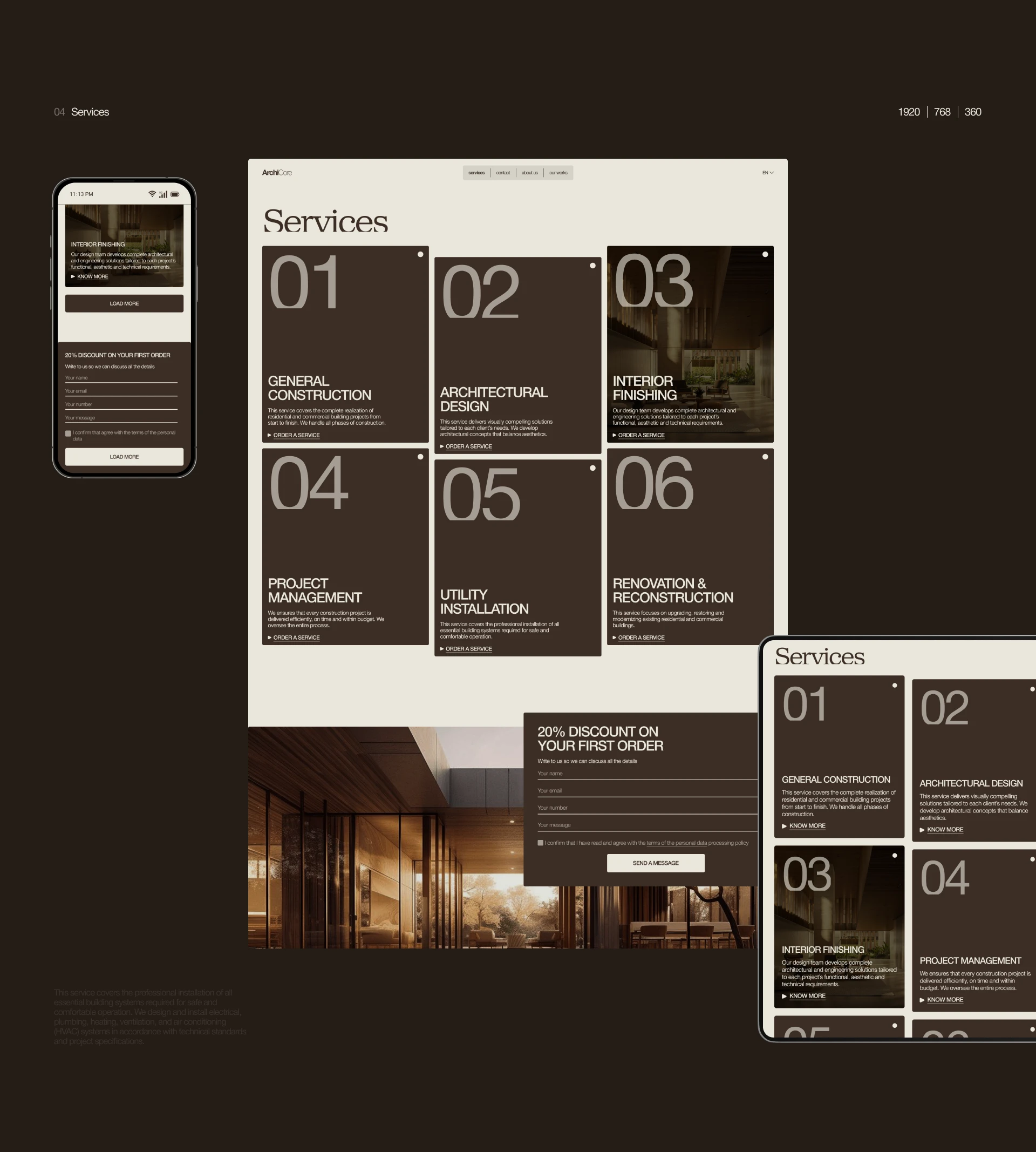 ArchiCore — corporate website — Изображение №9 — Интерфейсы на Dprofile