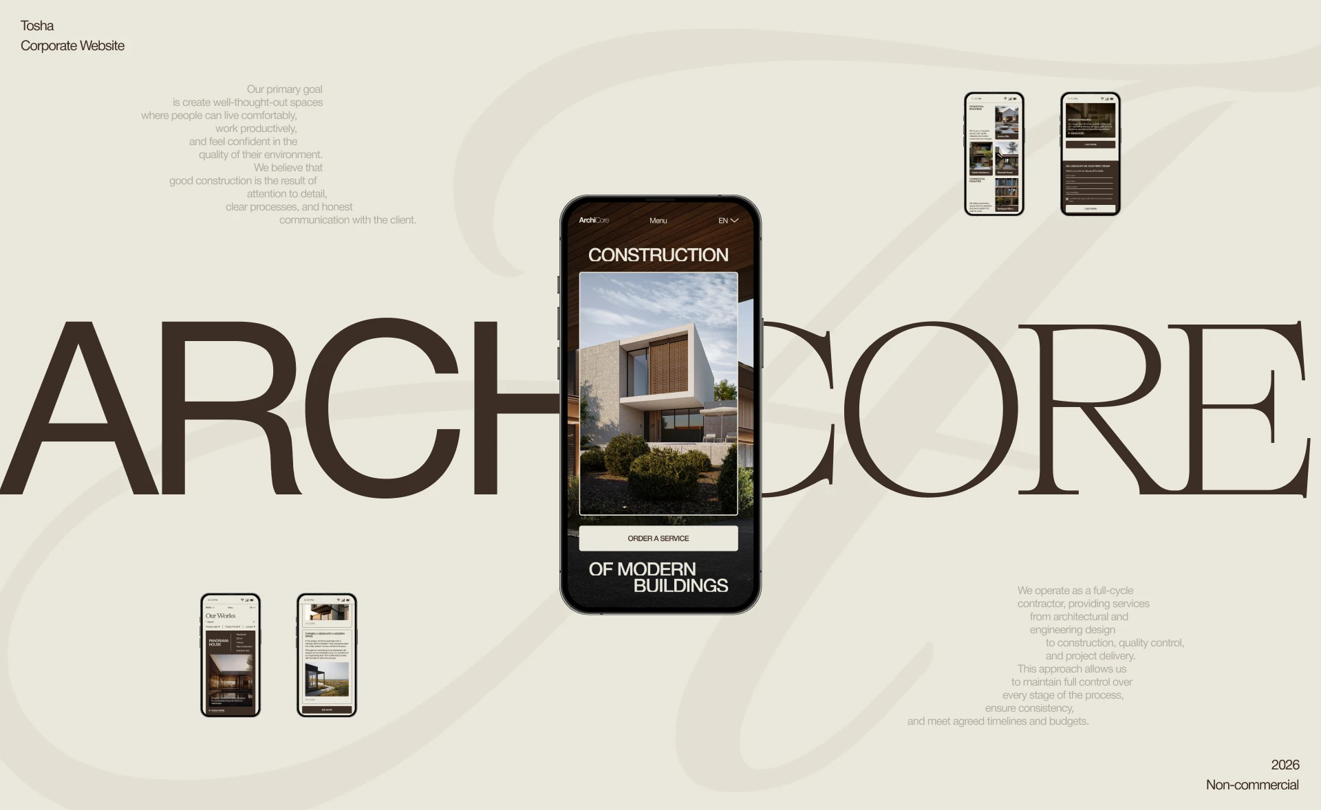 ArchiCore — corporate website — Изображение №1 — Интерфейсы на Dprofile