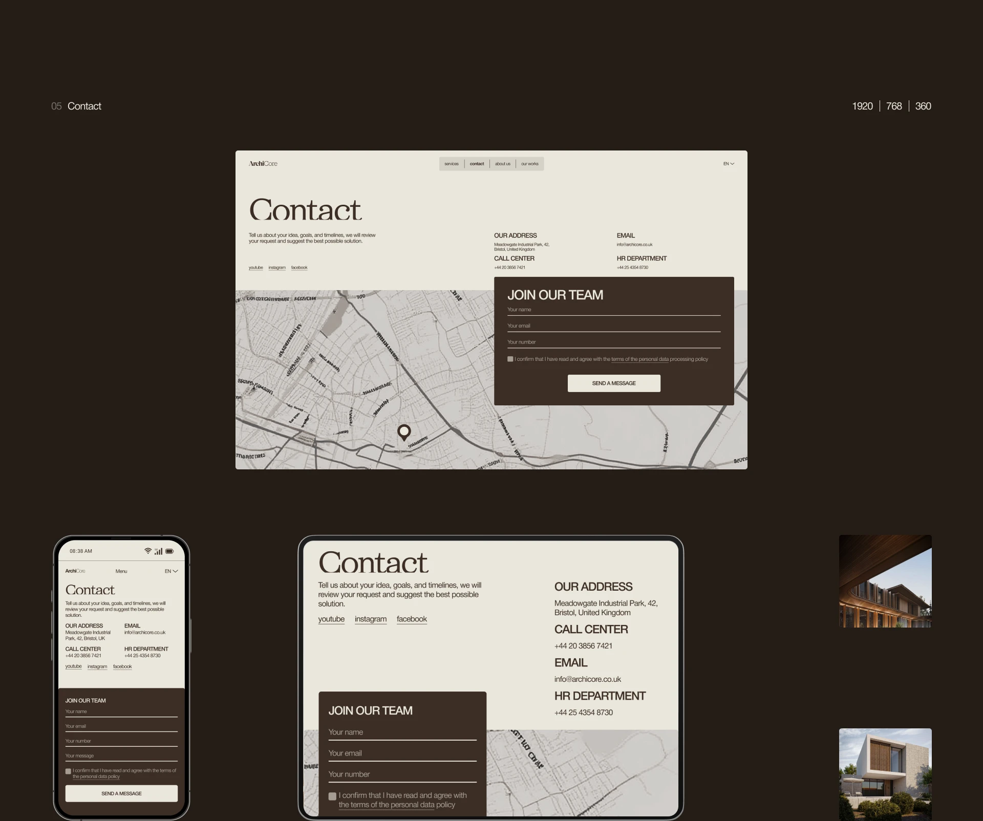 ArchiCore — corporate website — Изображение №11 — Интерфейсы на Dprofile
