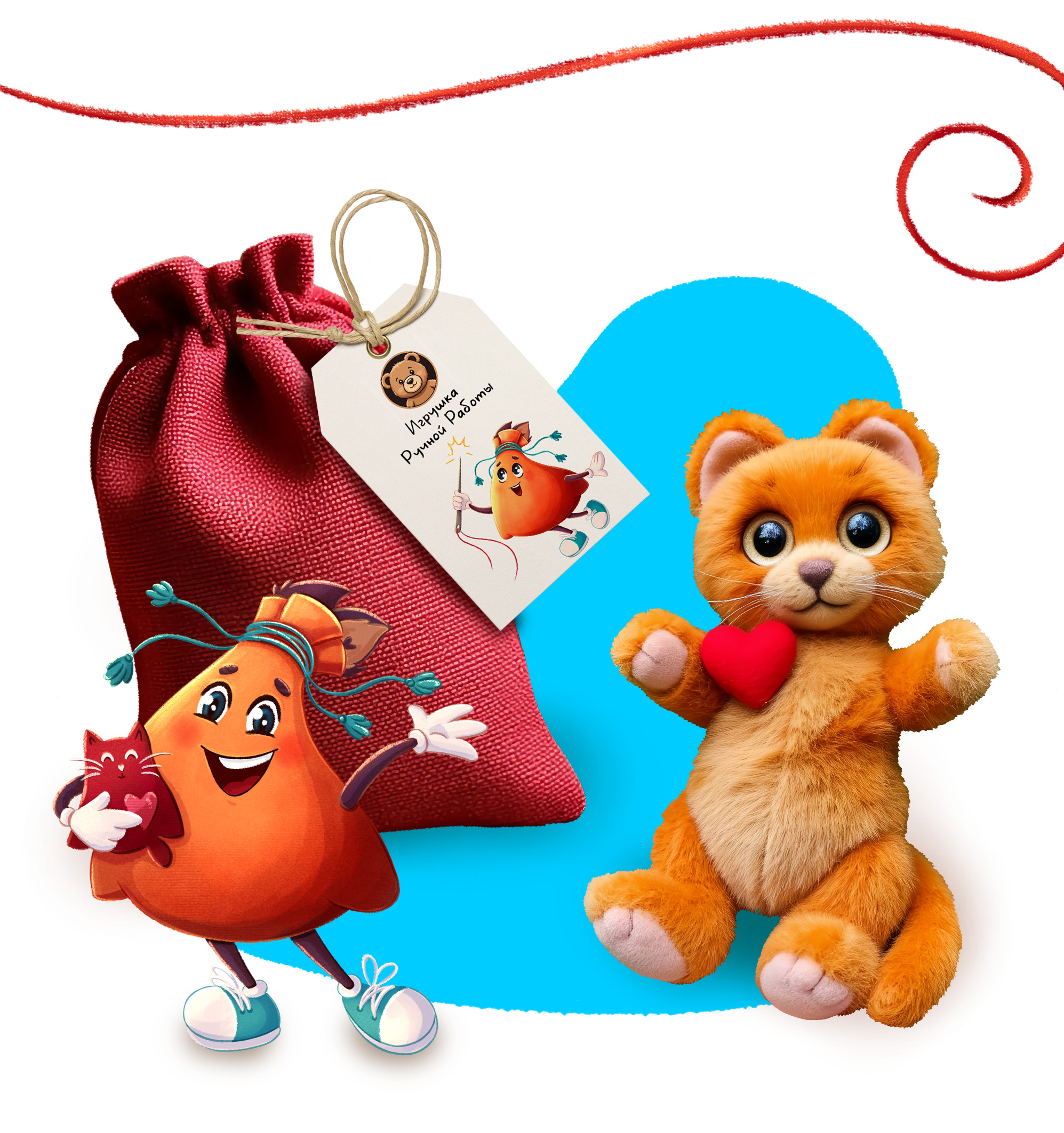 Бренд-персонаж для мастерской плюшевых игрушек ручной работы — Изображение №4 — Иллюстрация на Dprofile