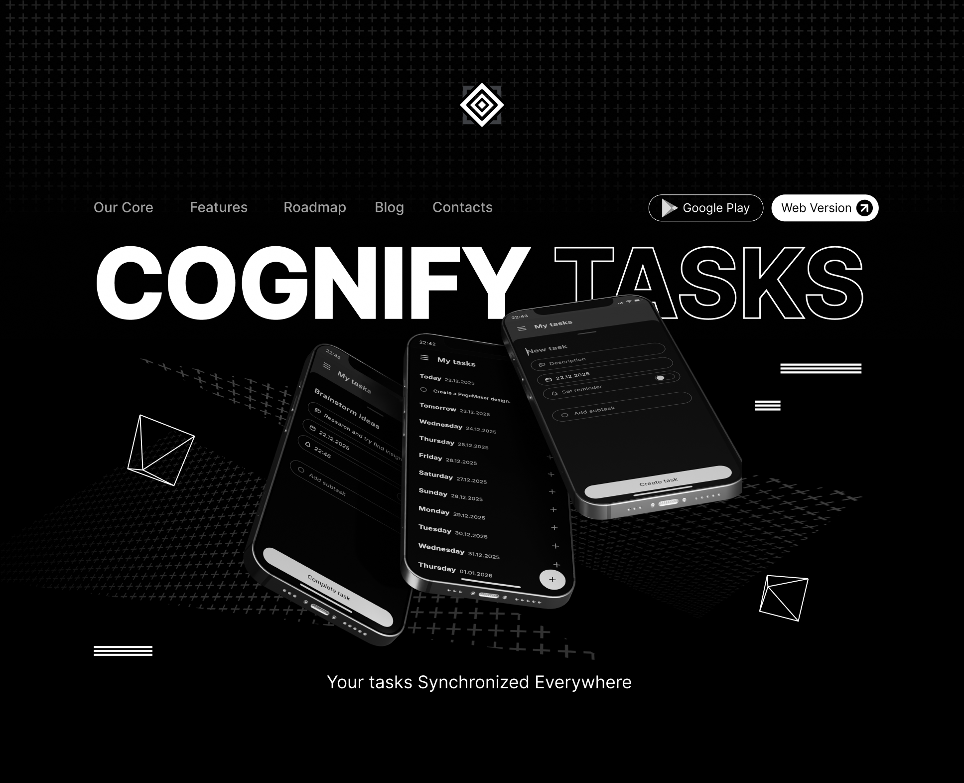 Cognify Tasks landing page — Изображение №2 — Интерфейсы, Иллюстрация на Dprofile
