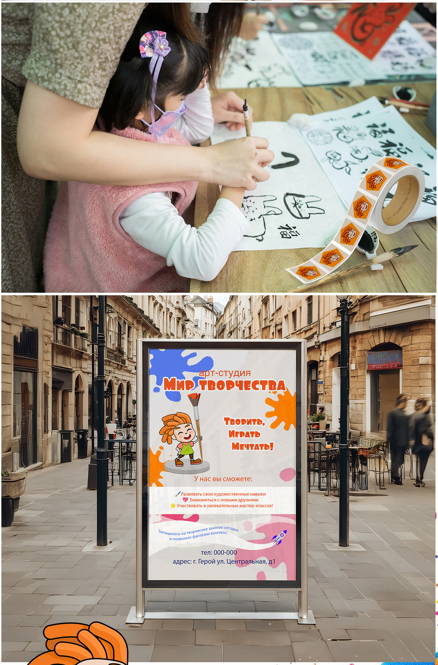 Маскот для арт студии — Изображение №5 — Брендинг, Иллюстрация на Dprofile