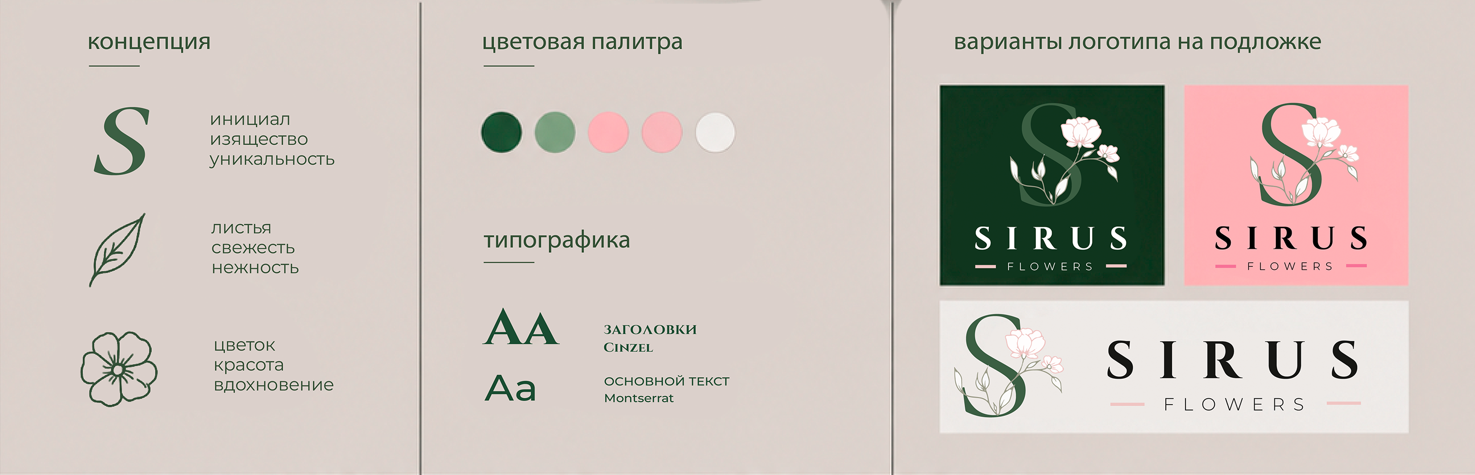 Логотип для цветочного магазина Sirus. — Изображение №2 — Брендинг, Графика на Dprofile
