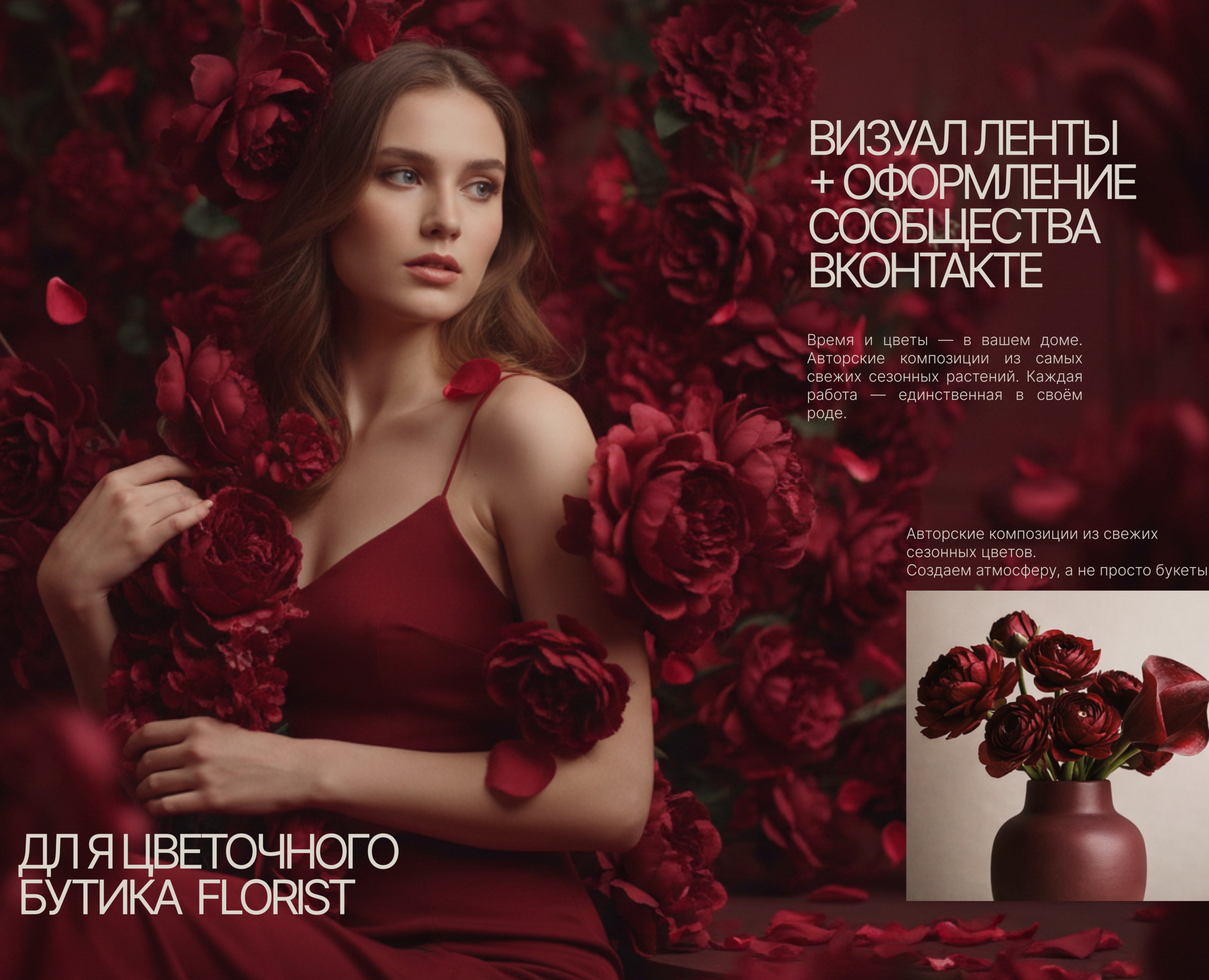 Оформление Вконтакте | Визуал | Цветочный бутик — Интерфейсы на Dprofile