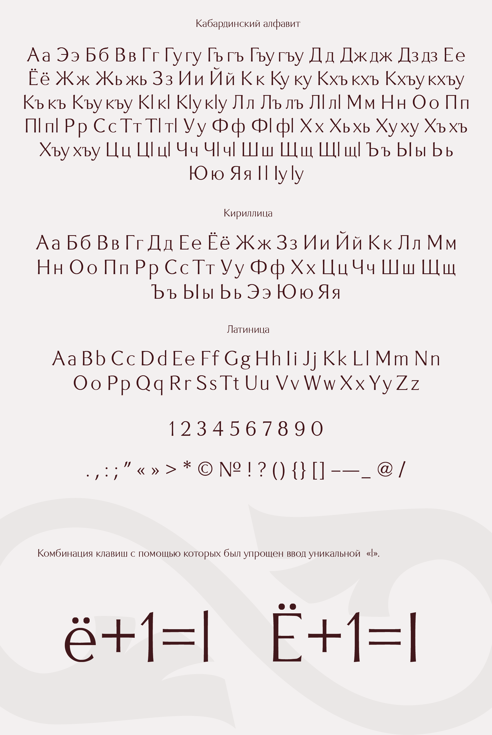 Дизайн наборного шрифта кабардинского языка — Изображение №6 — Графика на Dprofile