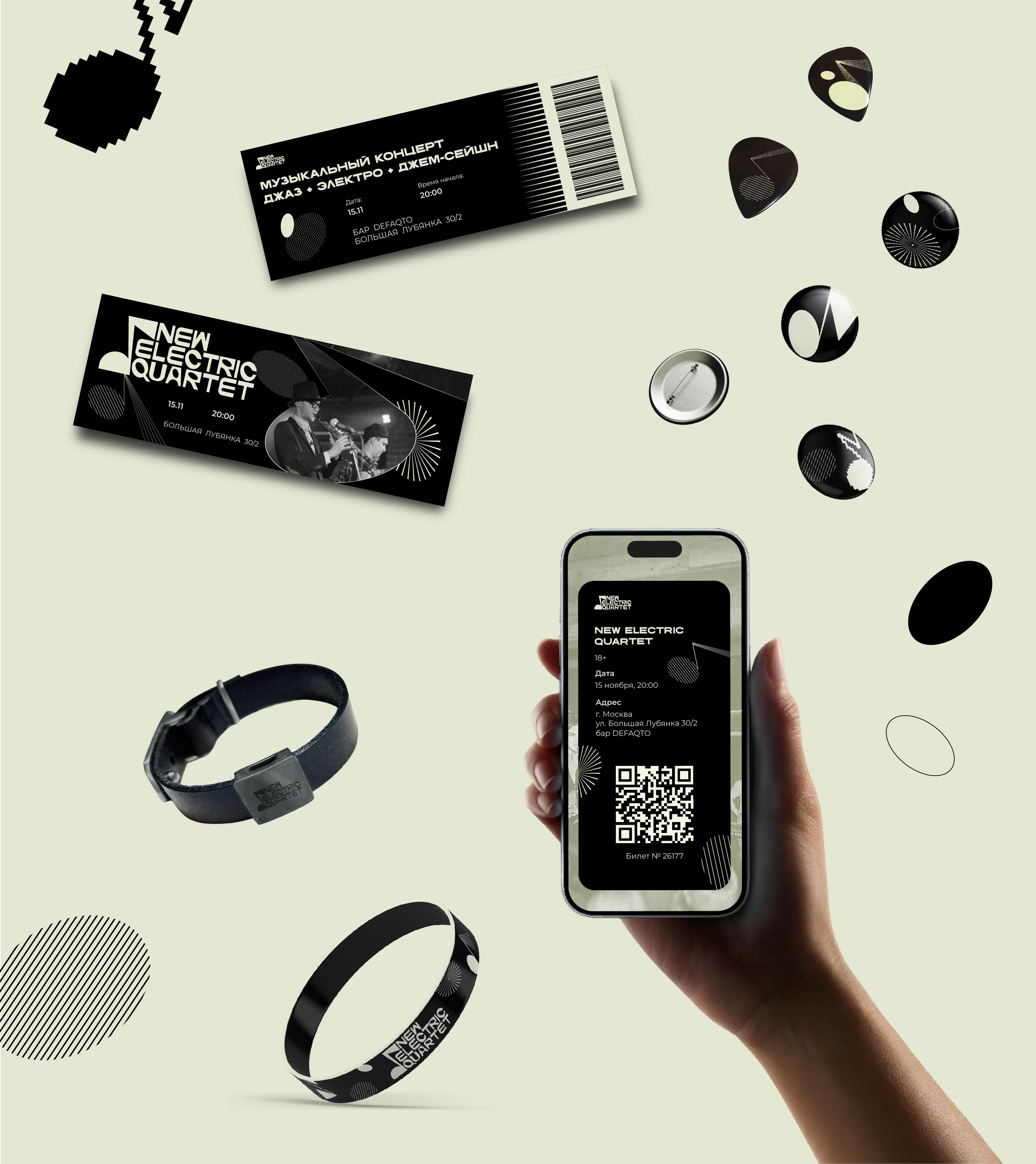 Графический комплекс для группы "New Electric Quartet" — Изображение №11 — Брендинг, Графика на Dprofile