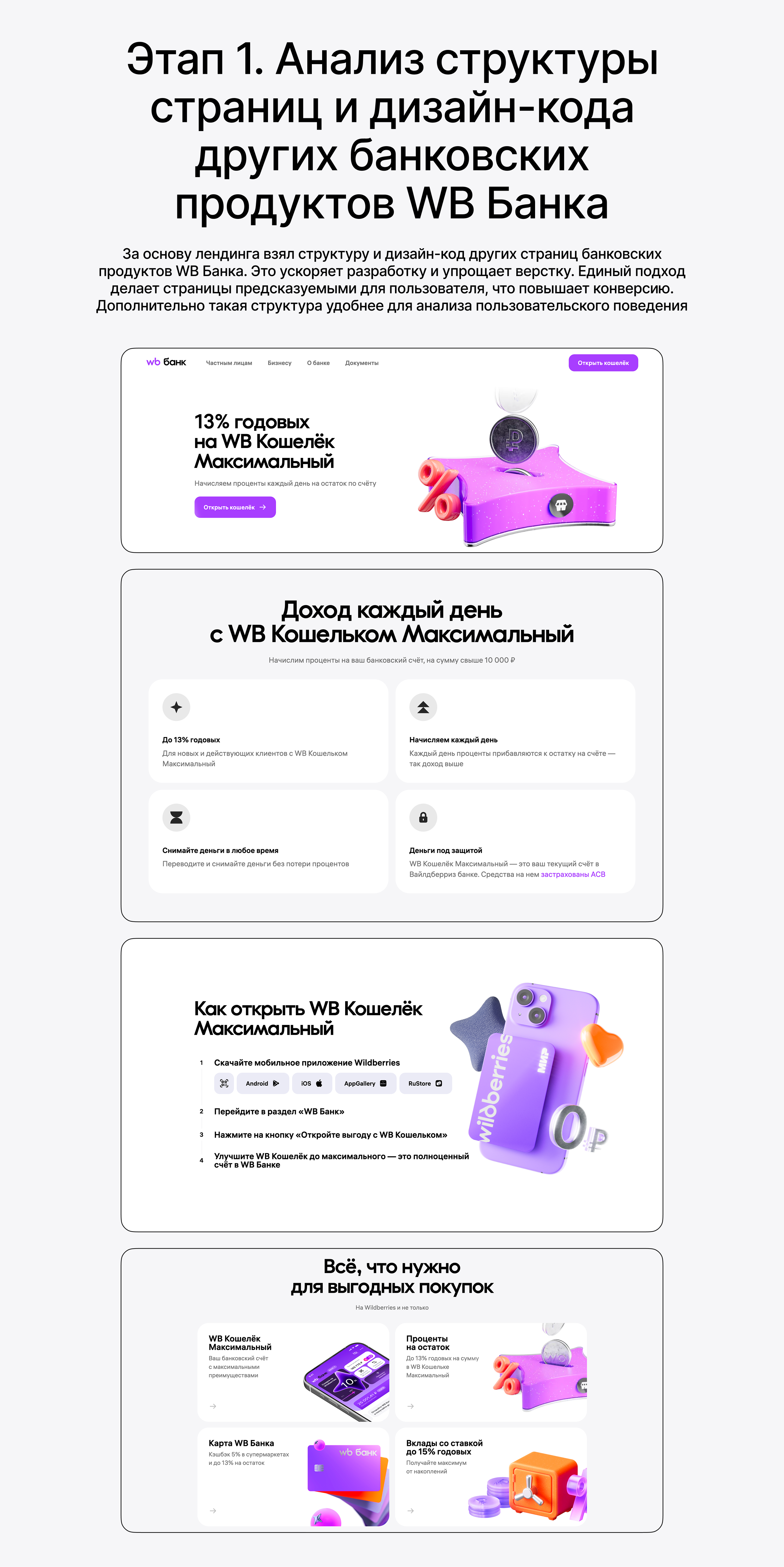 Дизайн лендинга для WB Банка — Изображение №3 — Интерфейсы, Маркетинг на Dprofile