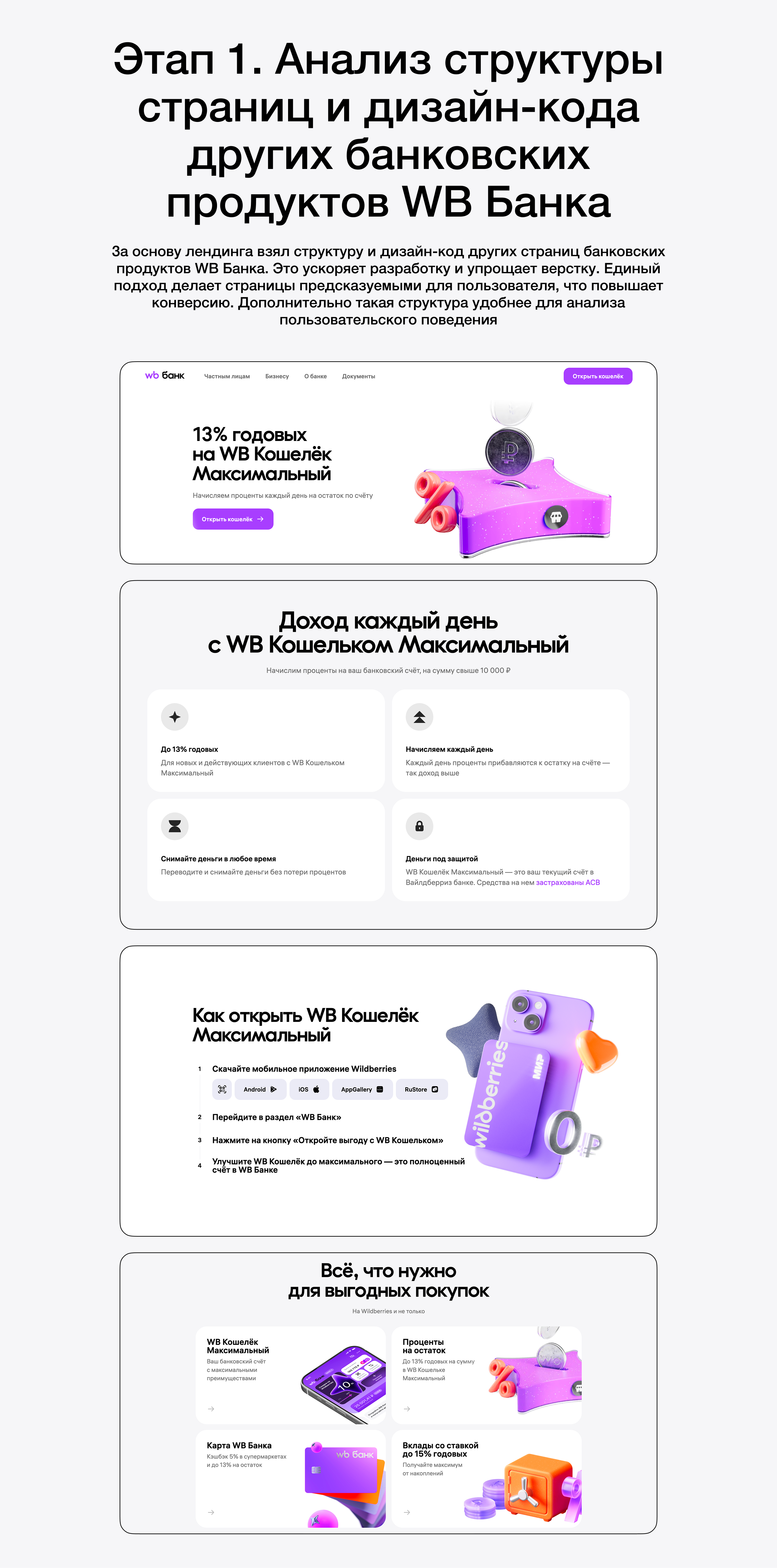 Дизайн лендинга для WB Банка — Изображение №3 — Интерфейсы, Маркетинг на Dprofile