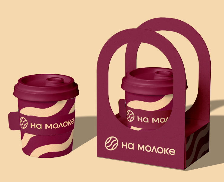 Фирменный стиль для сети кофеен На молоке — Брендинг на Dprofile