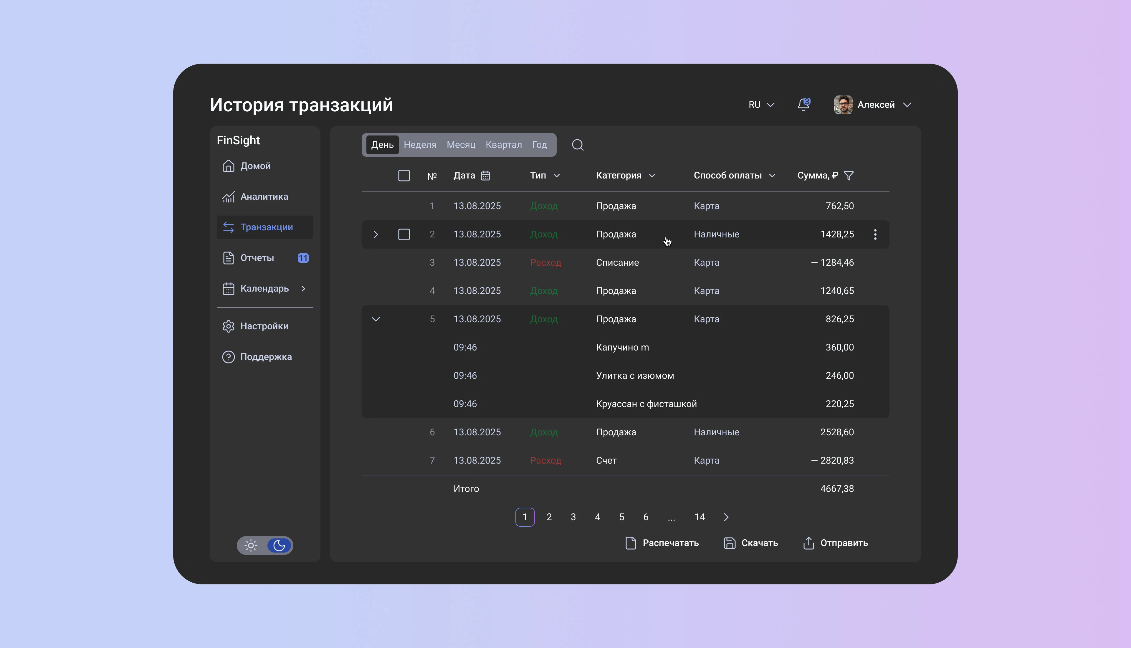 SaaS сервис | Дашборд | Аналитика для бизнеса — Изображение №11 — Интерфейсы, Графика на Dprofile