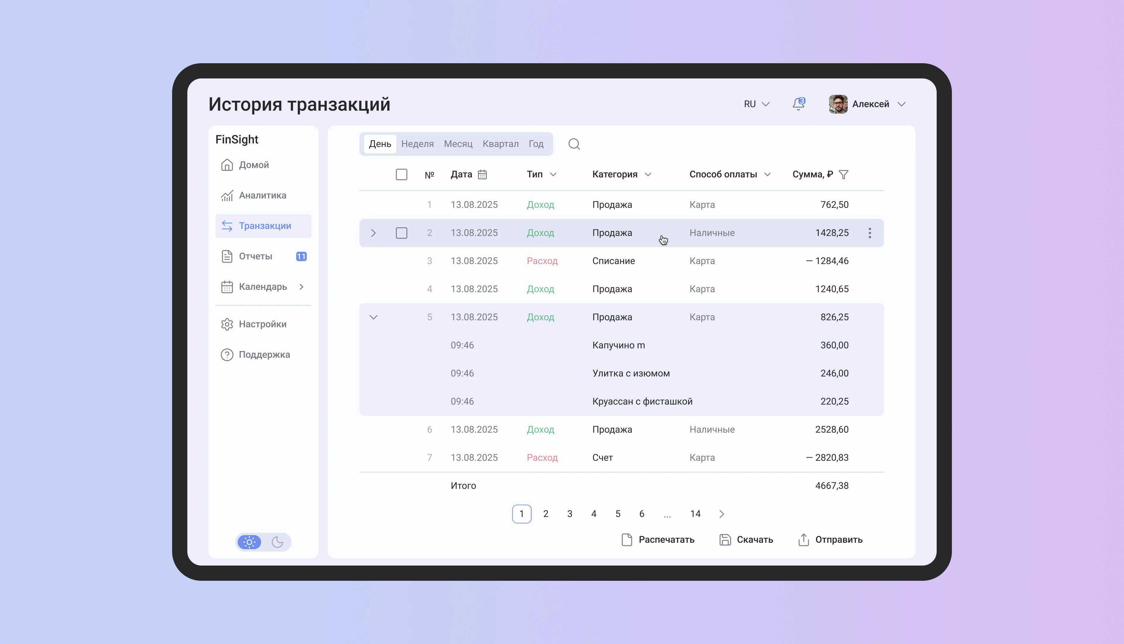 SaaS сервис | Дашборд | Аналитика для бизнеса — Изображение №6 — Интерфейсы, Графика на Dprofile