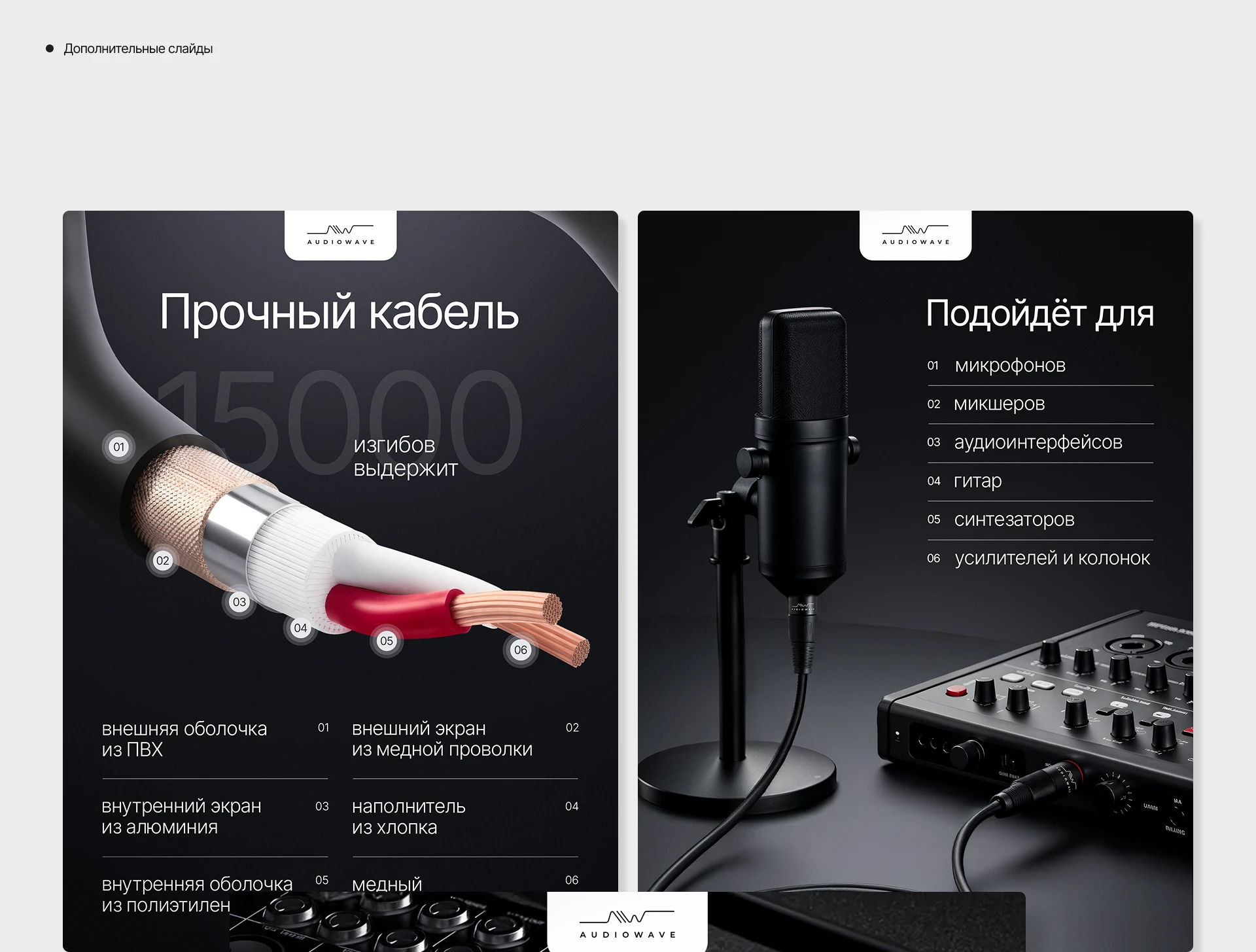 Audiowave оформление магазина WB — Изображение №5 — Графика, Маркетинг на Dprofile