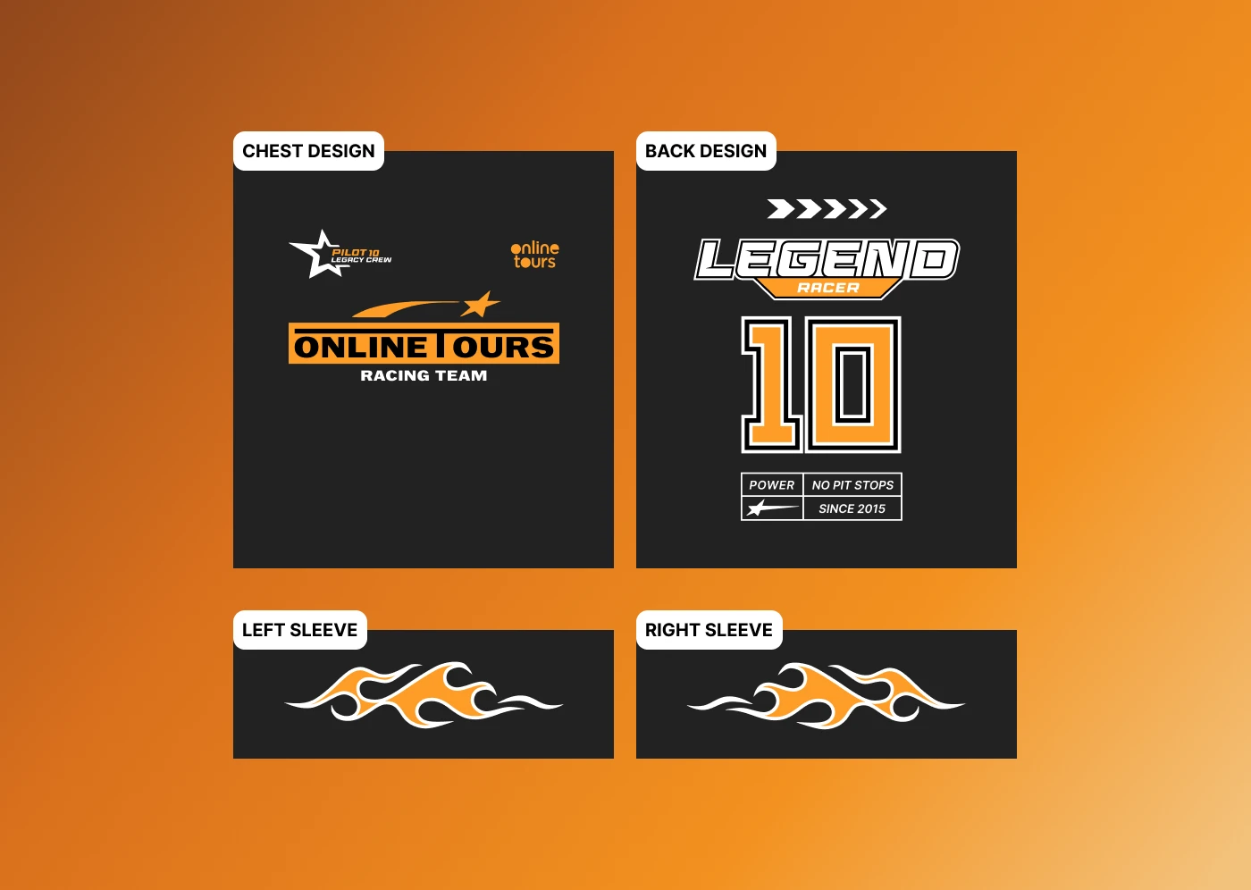 Racing merch | Onlinetours — Изображение №4 — Брендинг, Графика на Dprofile