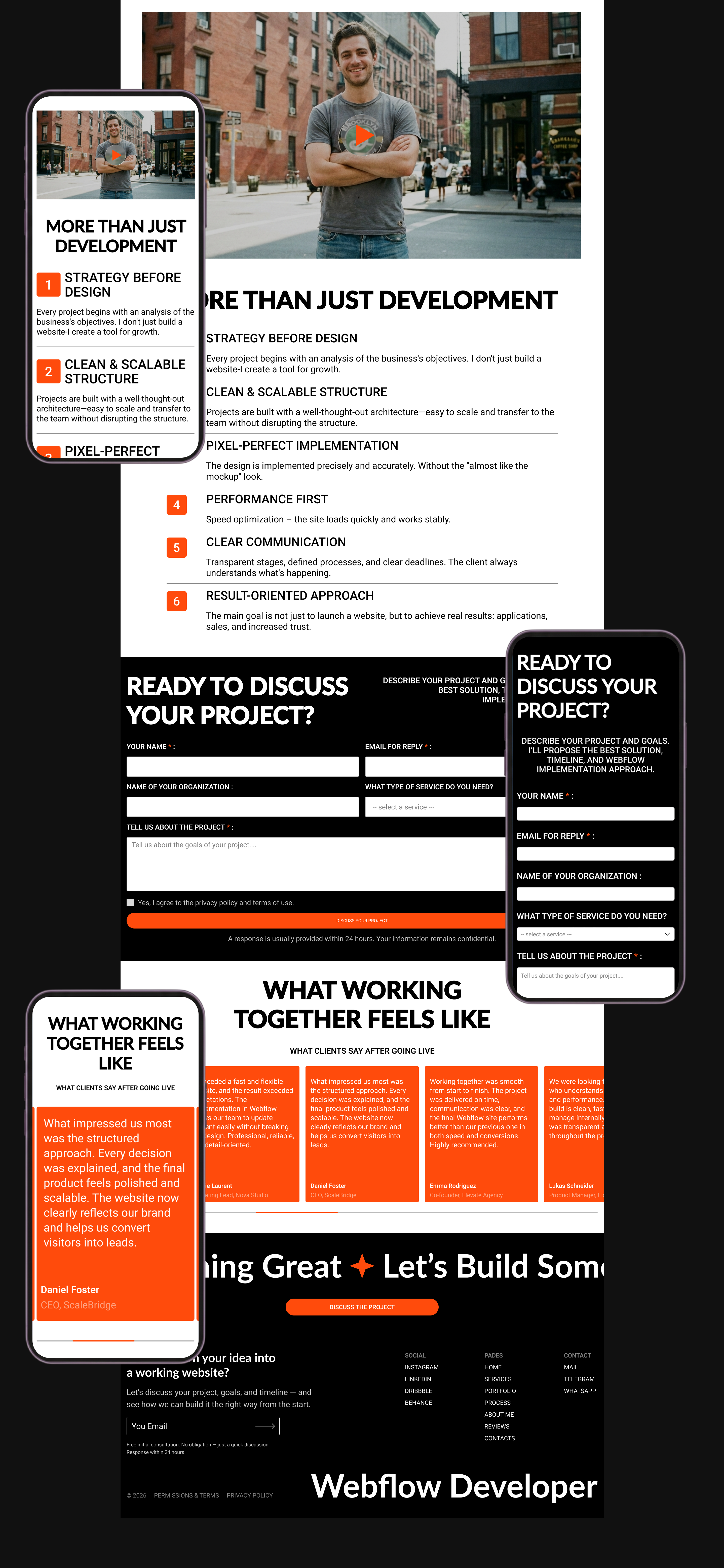 Portfolio website for a webflow programmer — Изображение №8 — Интерфейсы на Dprofile