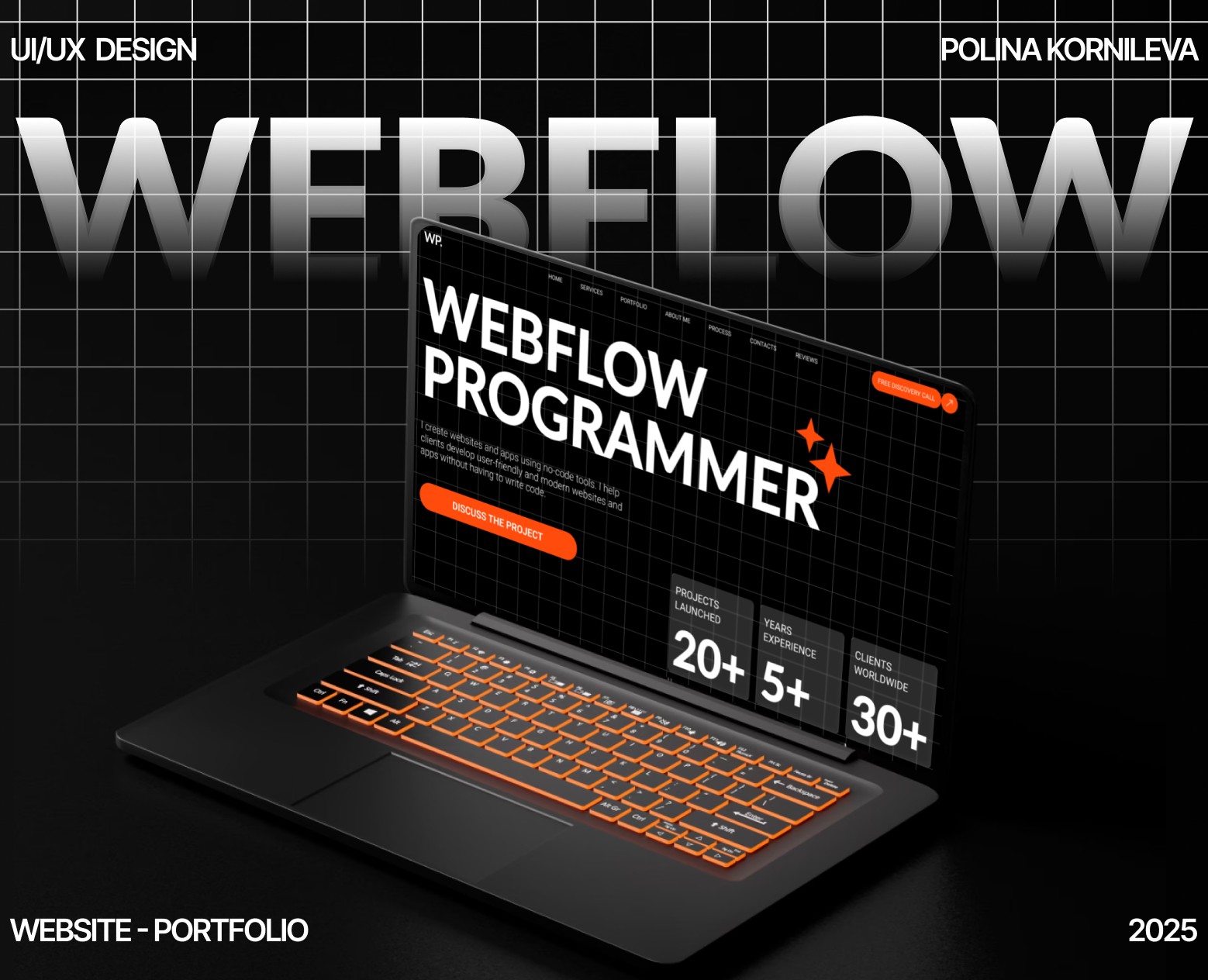 Portfolio website for a webflow programmer — Интерфейсы на Dprofile
