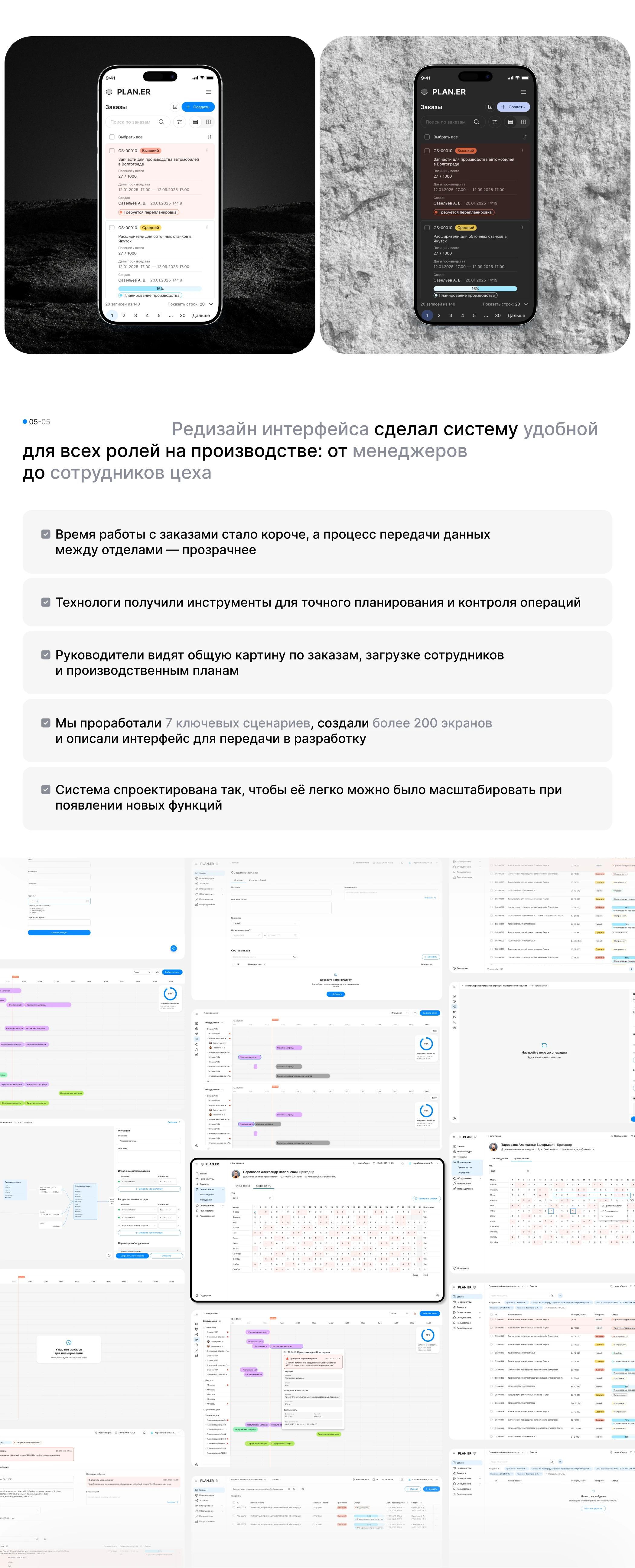 ERP-система для управления производством — Изображение №4 — Интерфейсы на Dprofile