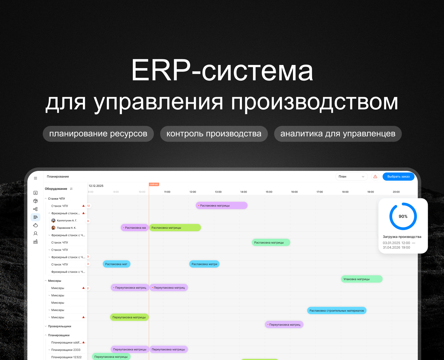 ERP-система для управления производством на Dprofile