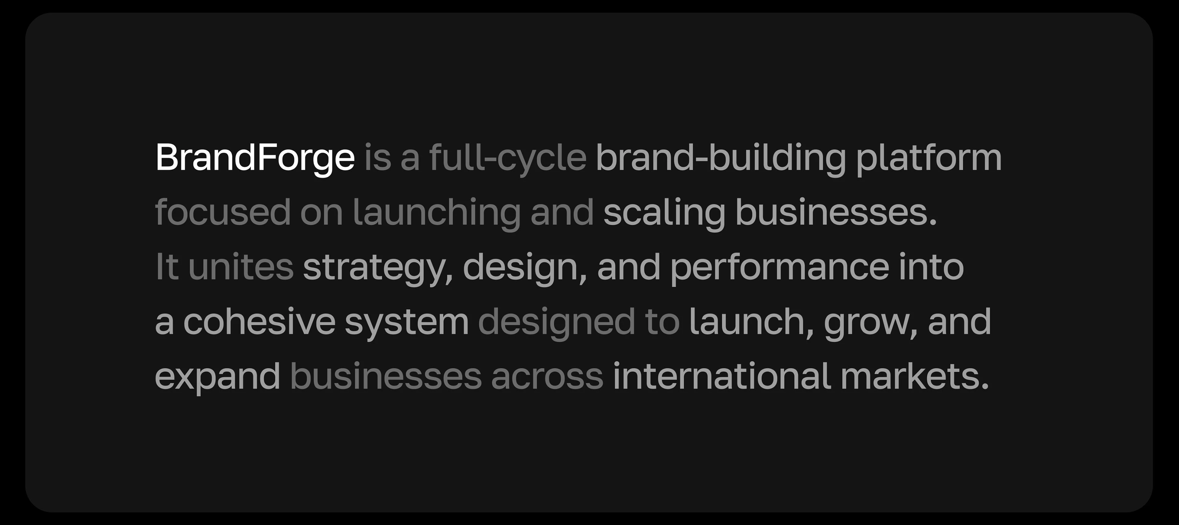 BrandForge — Корпоративный сайт — Изображение №2 — Интерфейсы, Брендинг на Dprofile