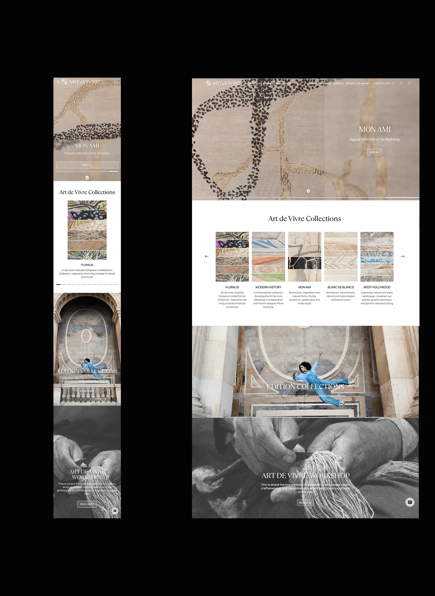 Art de Vivre — Digital Experience for a Carpet Brand — Изображение №2 — Интерфейсы на Dprofile