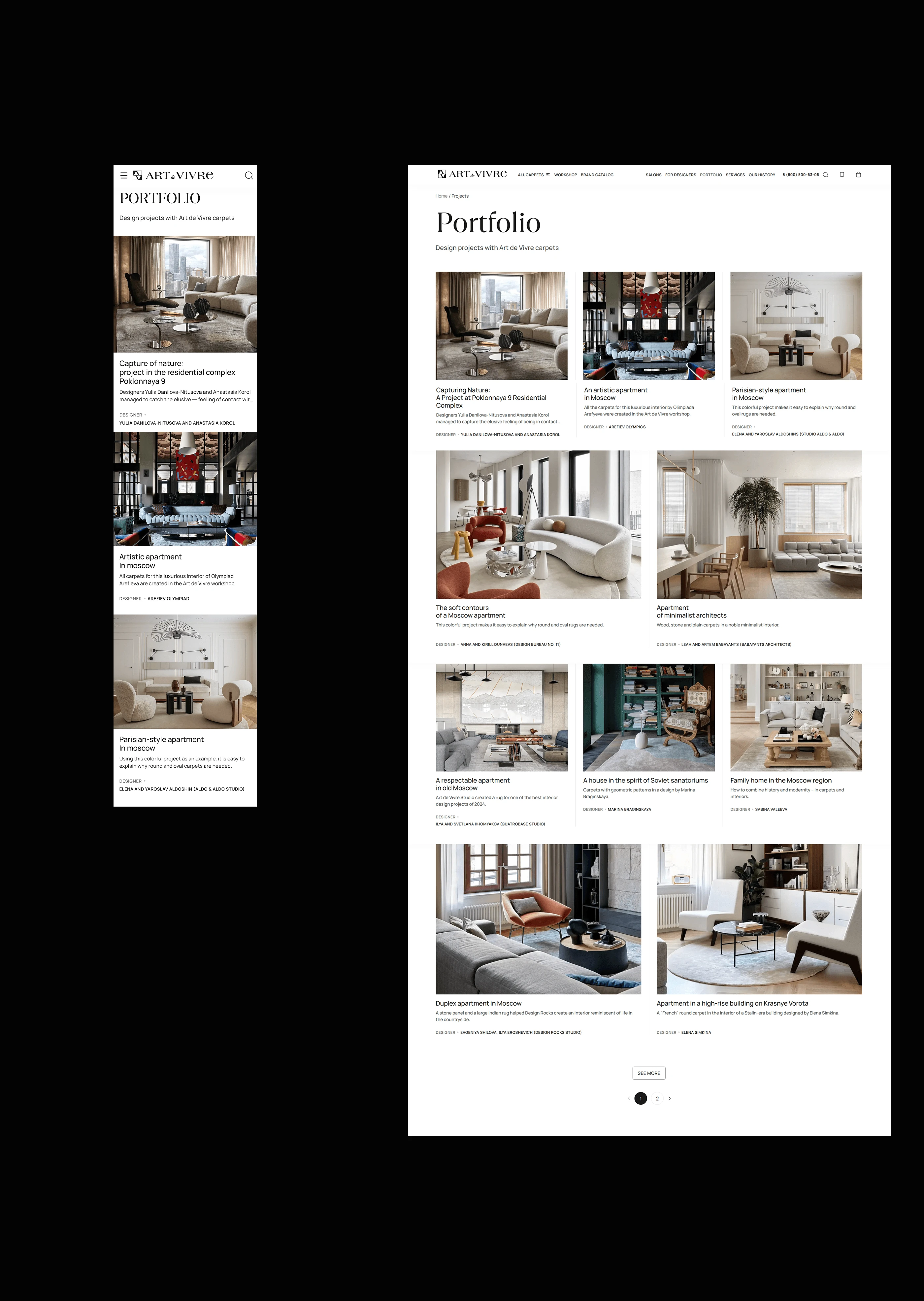 Art de Vivre — Digital Experience for a Carpet Brand — Изображение №14 — Интерфейсы на Dprofile
