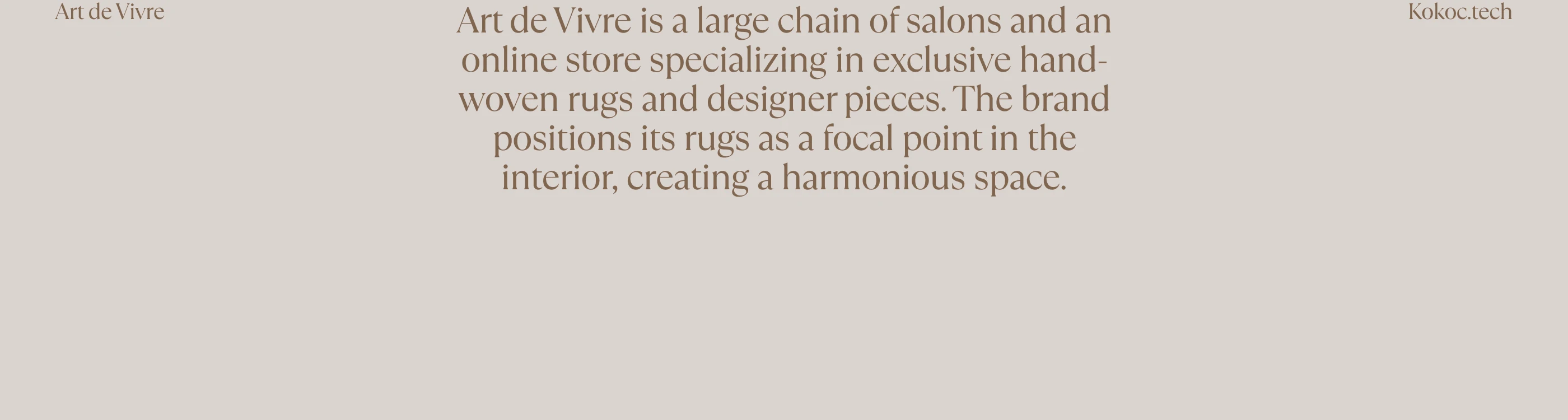 Art de Vivre — Digital Experience for a Carpet Brand — Изображение №1 — Интерфейсы на Dprofile