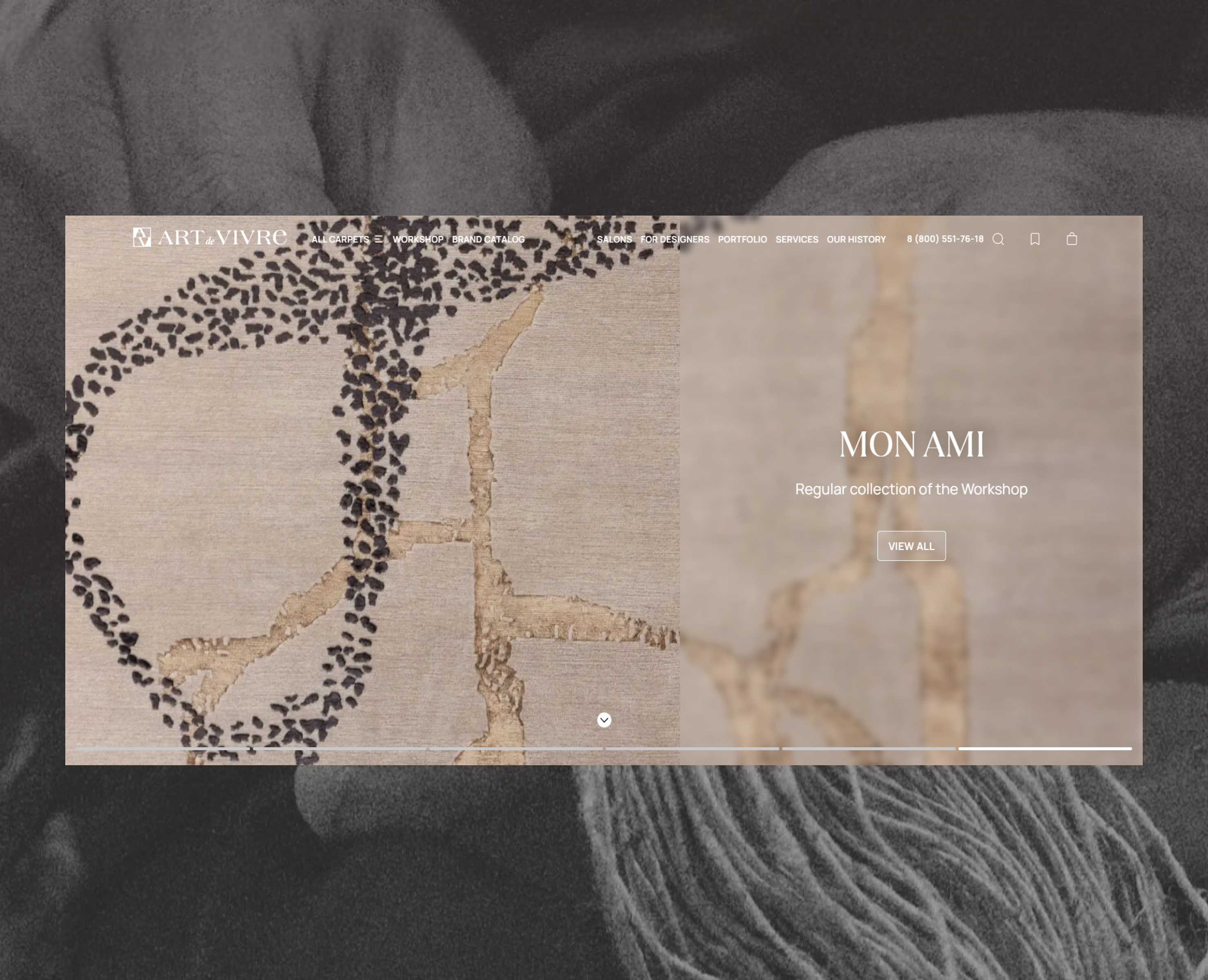 Art de Vivre — Digital Experience for a Carpet Brand — Интерфейсы на Dprofile