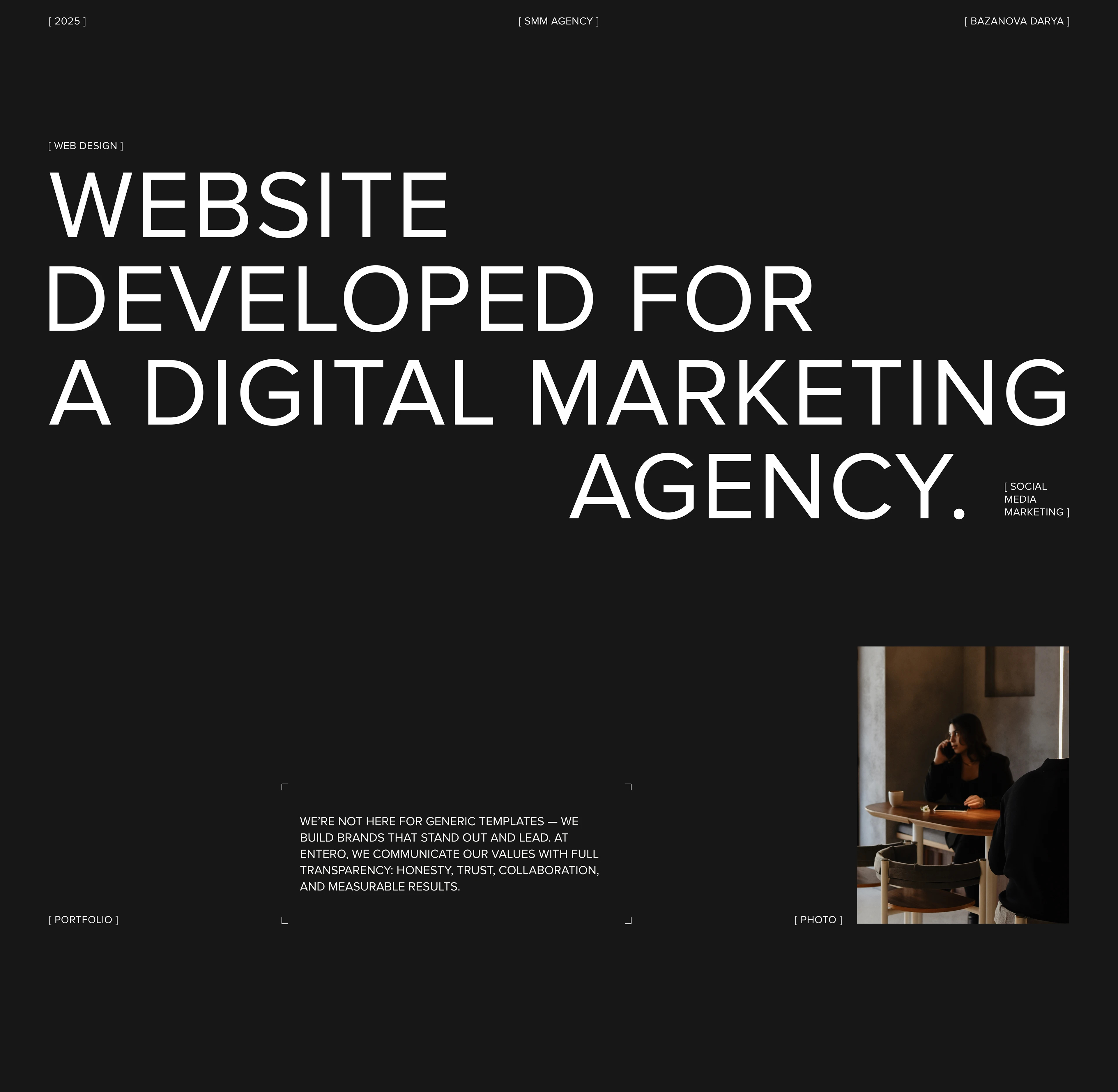 ENTERO. Website digital marketing agency — Изображение №1 — Интерфейсы, Маркетинг на Dprofile