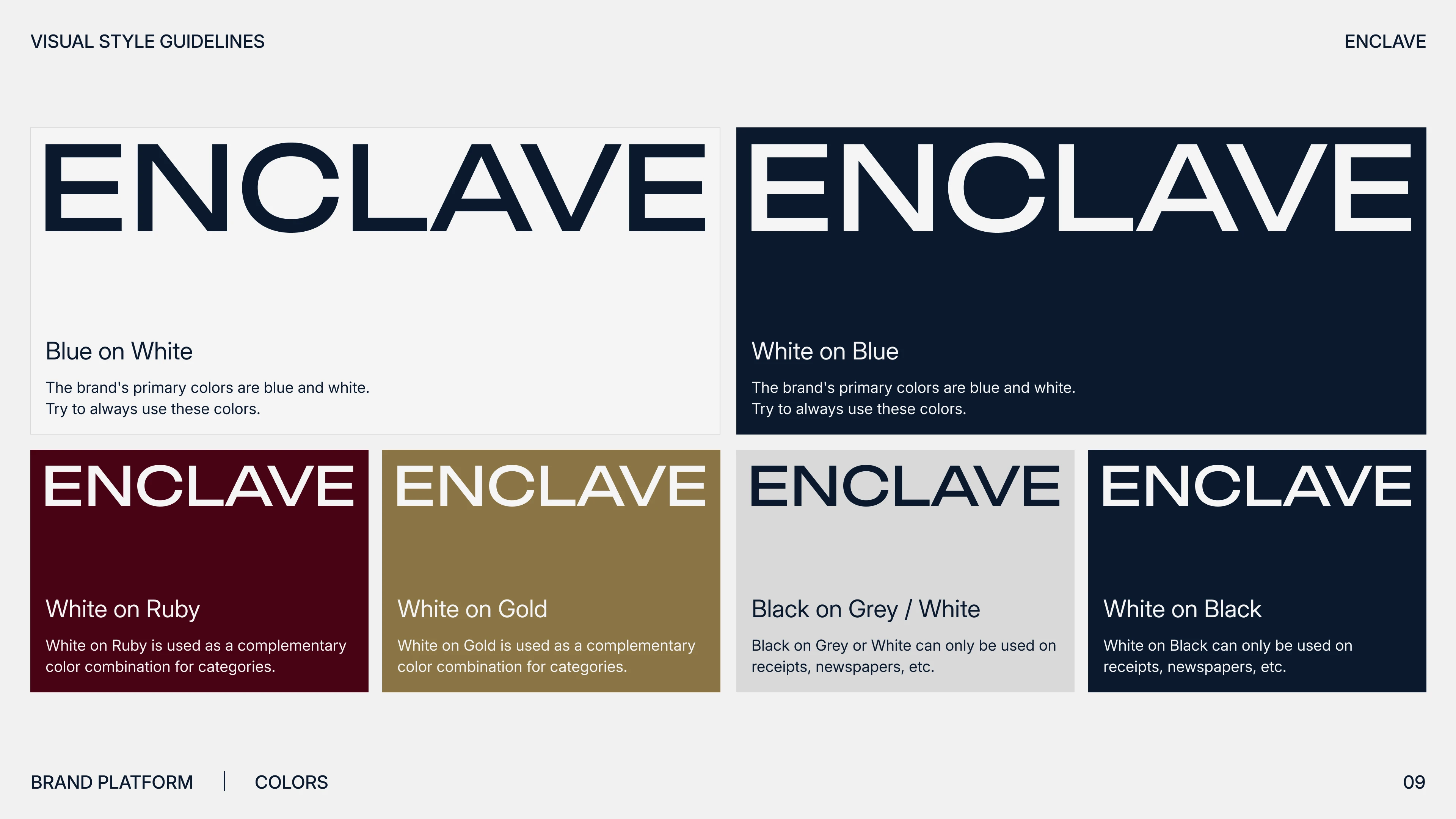 Брендбук Enclave Real Estate — Изображение №9 — Брендинг на Dprofile