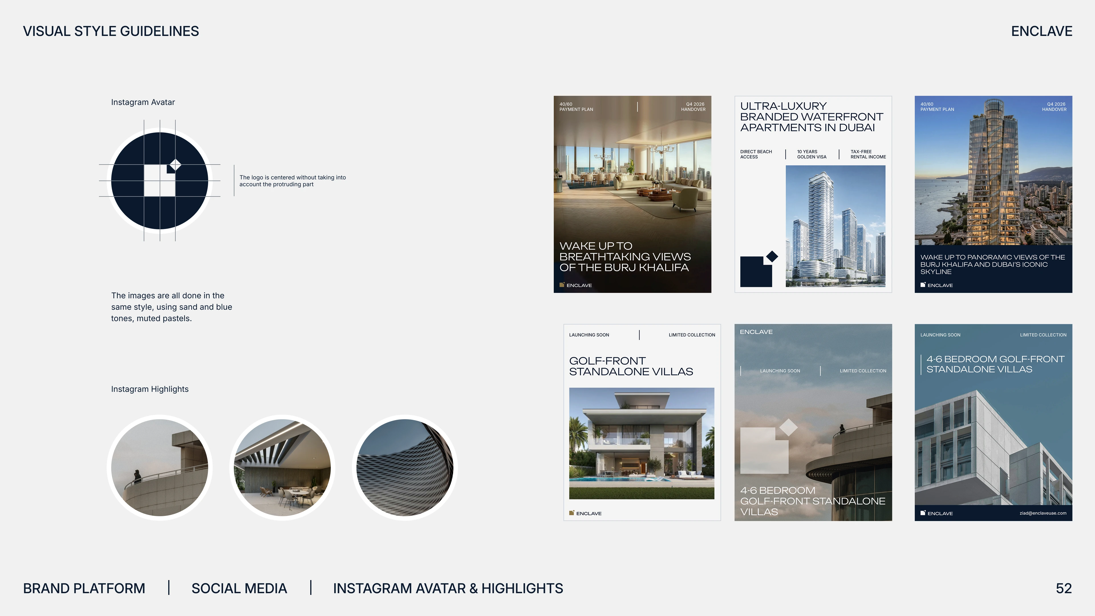 Брендбук Enclave Real Estate — Изображение №52 — Брендинг на Dprofile
