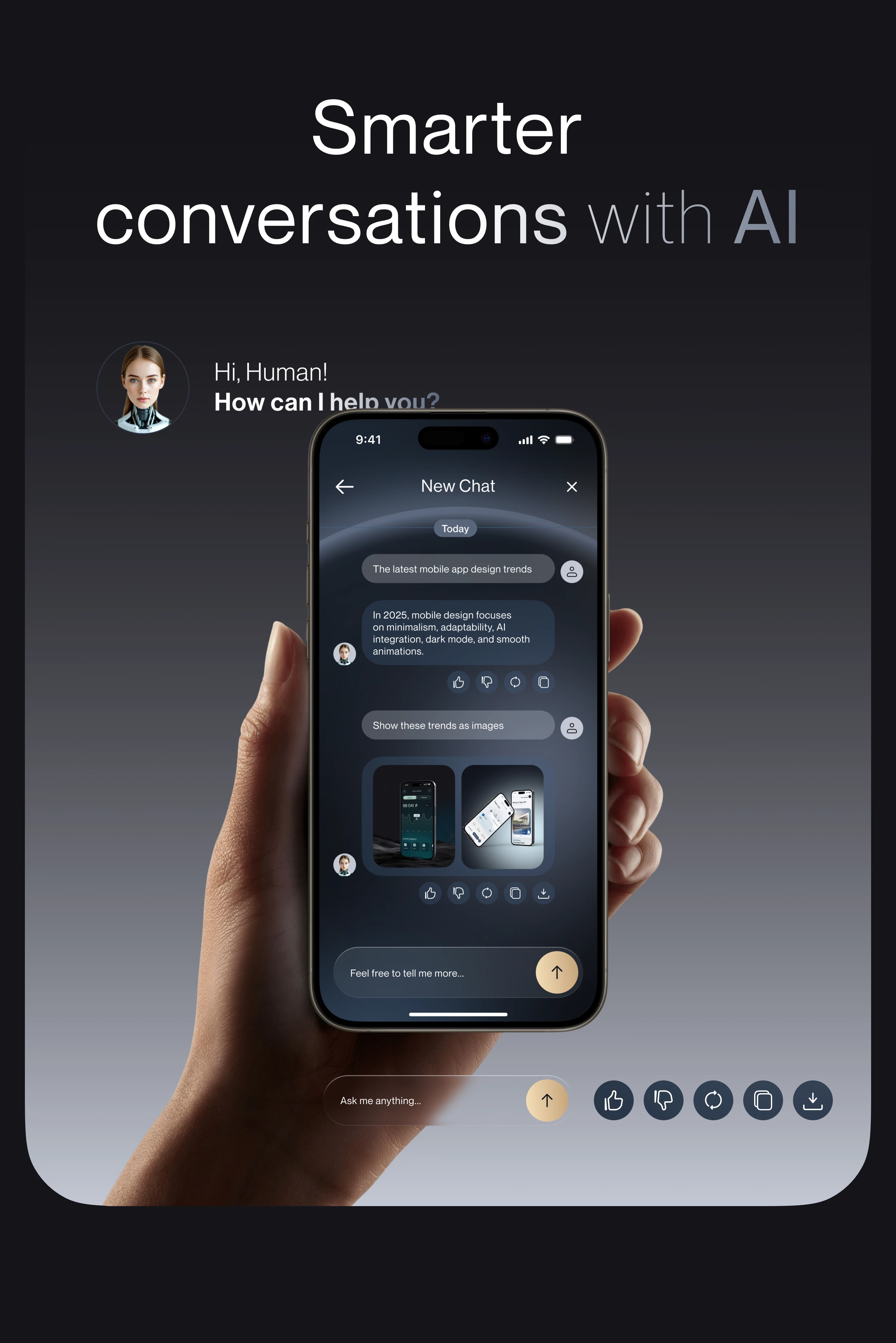 AI Chat app — Изображение №6 — Интерфейсы на Dprofile