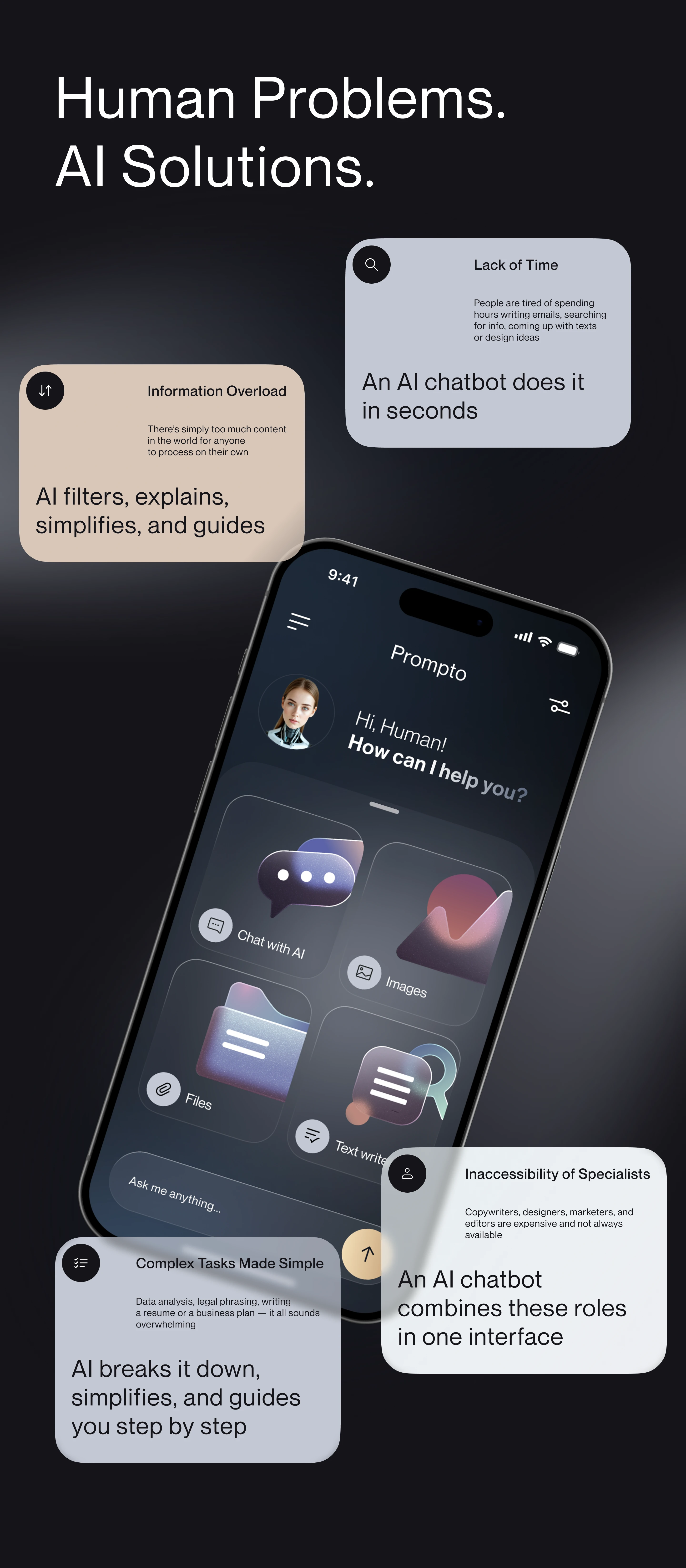 AI Chat app — Изображение №3 — Интерфейсы на Dprofile