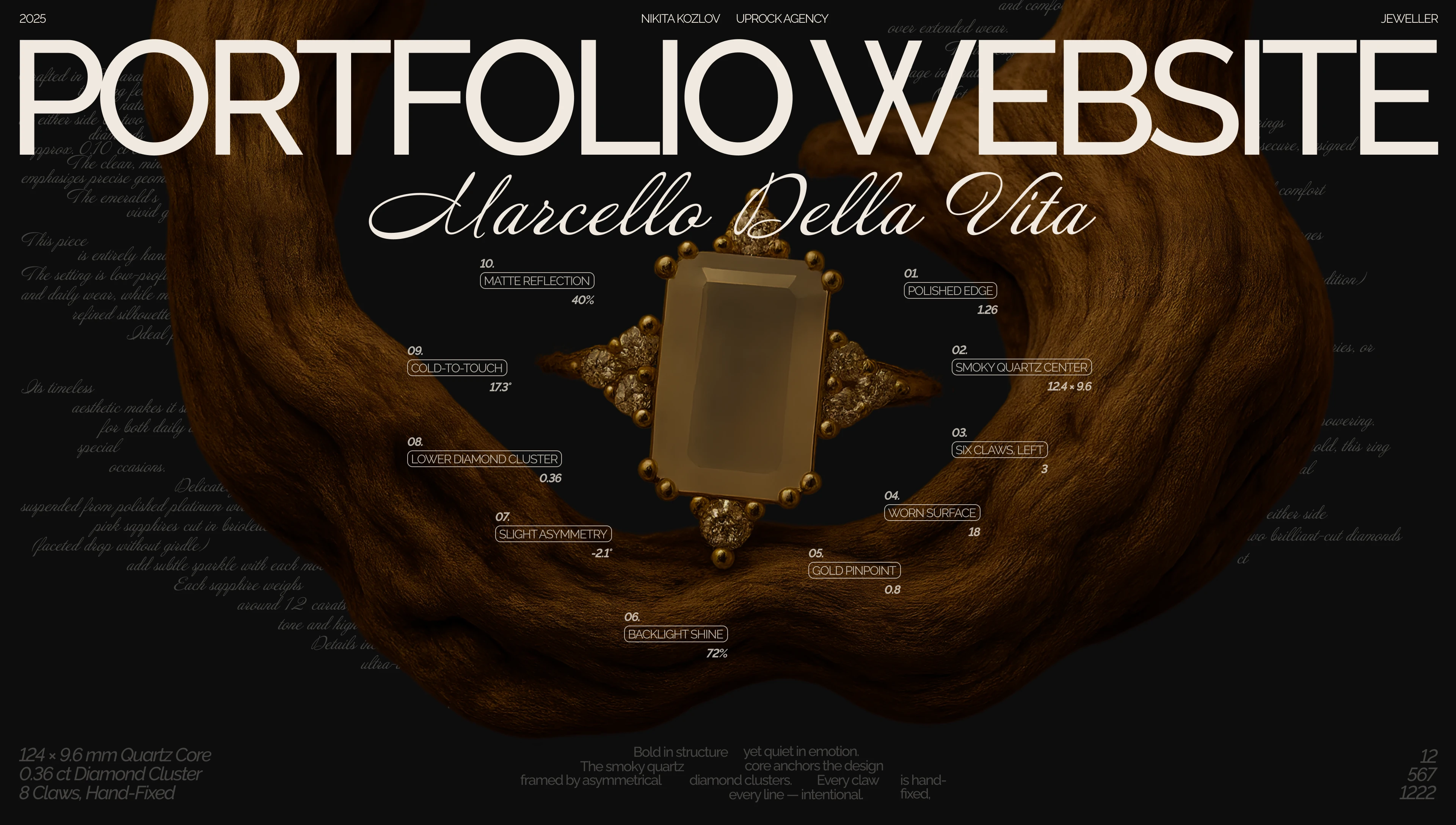 Marcello Della Vita | Сайт-визитка для ювелира — Изображение №1 — Интерфейсы на Dprofile