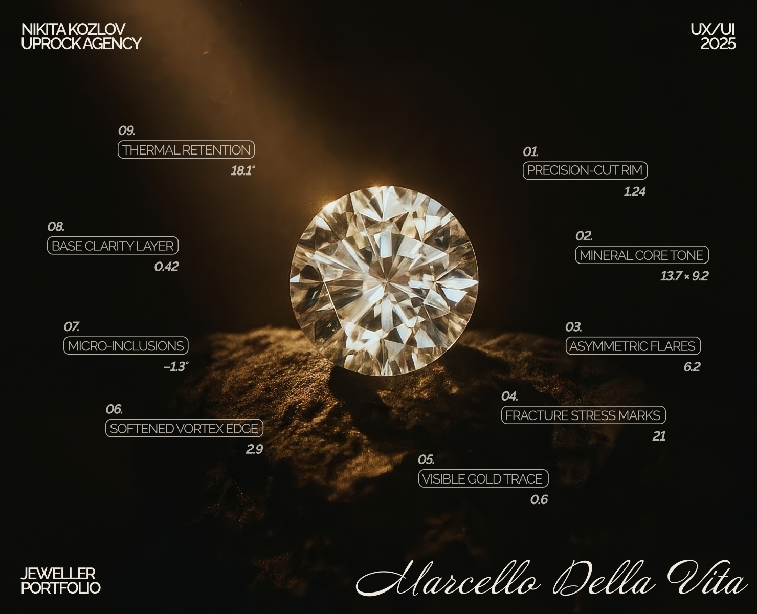 Marcello Della Vita | Сайт-визитка для ювелира на Dprofile