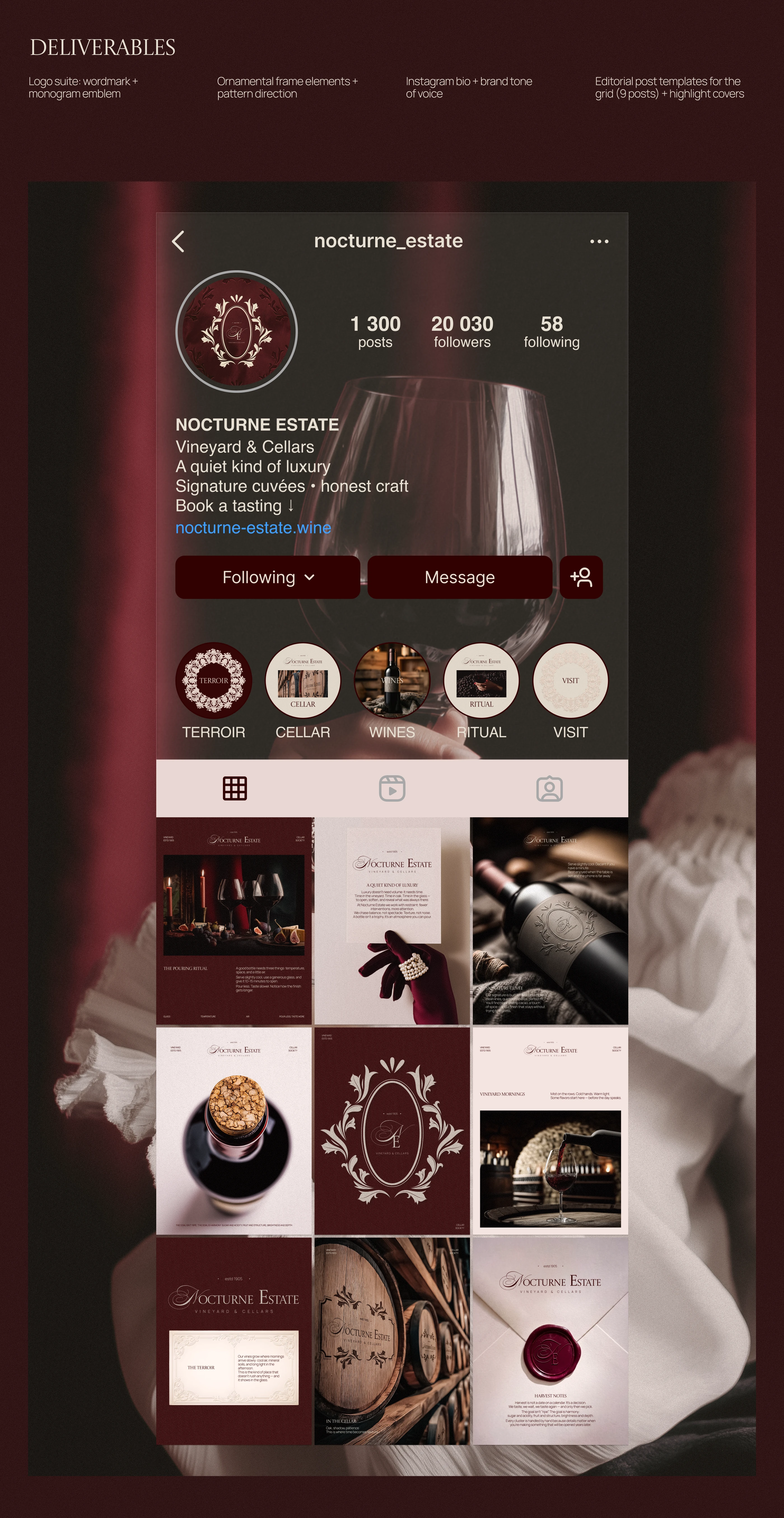 Winery Branding | Visual Identity | Instagram Design — Изображение №8 — Брендинг, Маркетинг на Dprofile