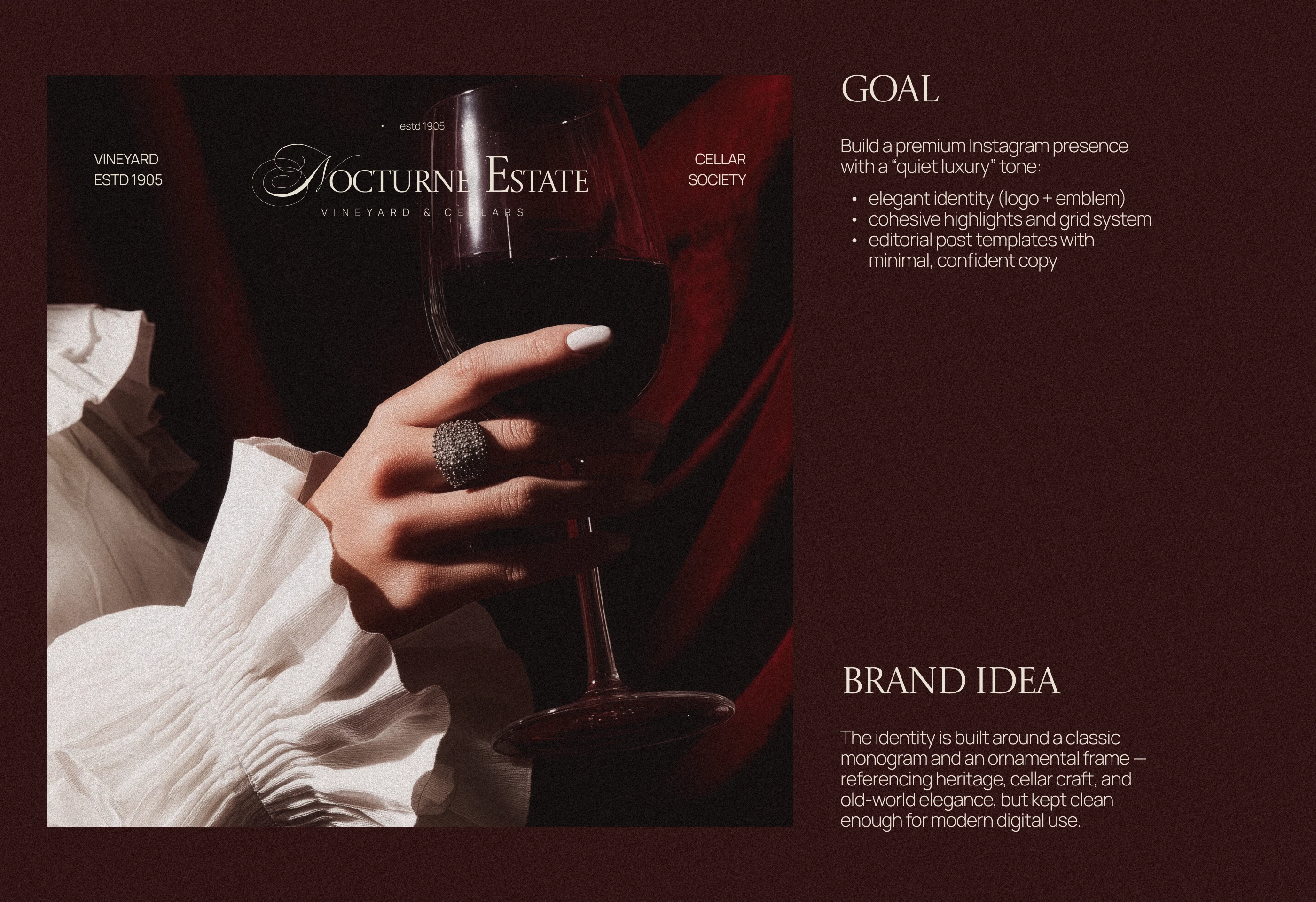 Winery Branding | Visual Identity | Instagram Design — Изображение №2 — Брендинг, Маркетинг на Dprofile