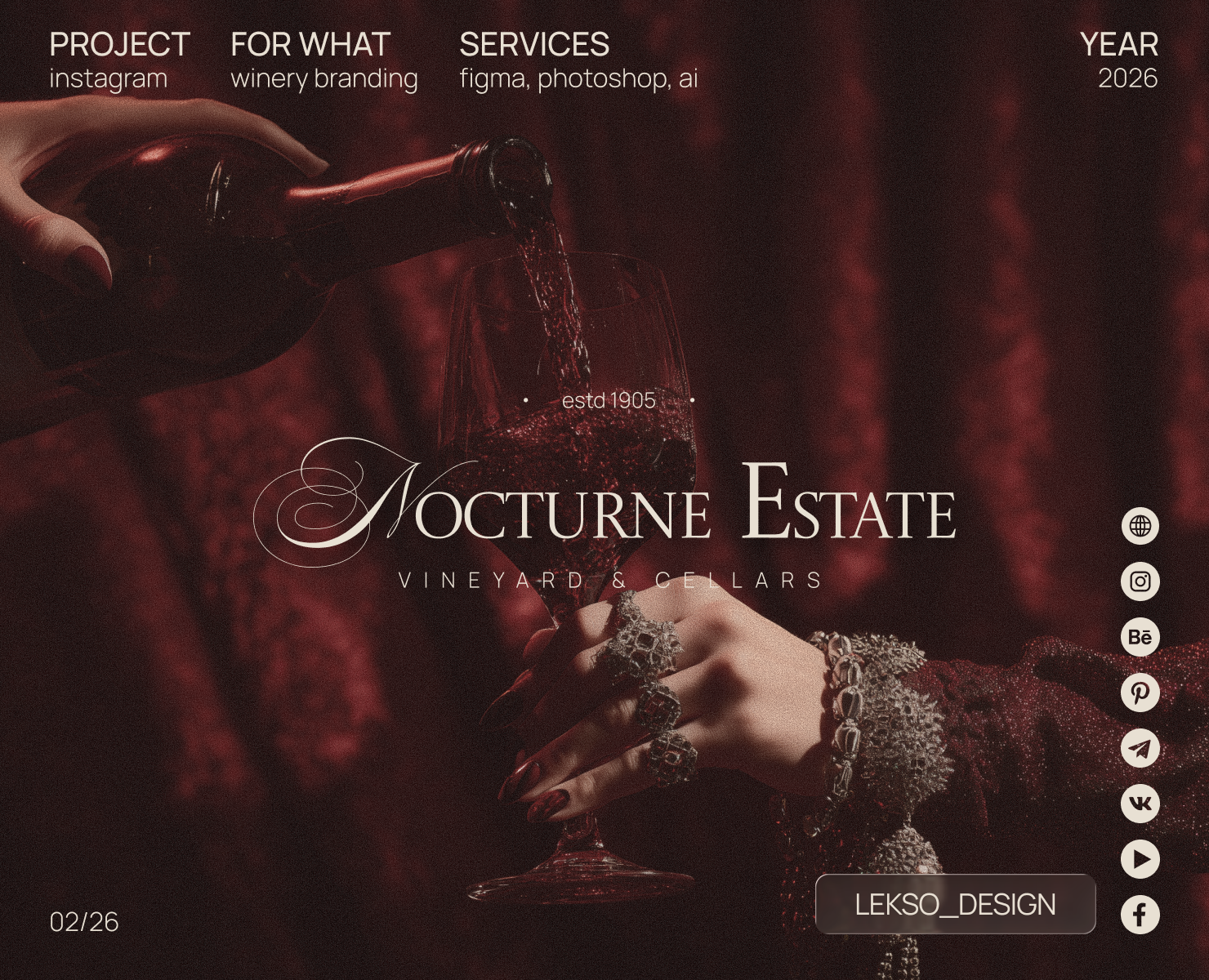 Winery Branding | Visual Identity | Instagram Design на Dprofile