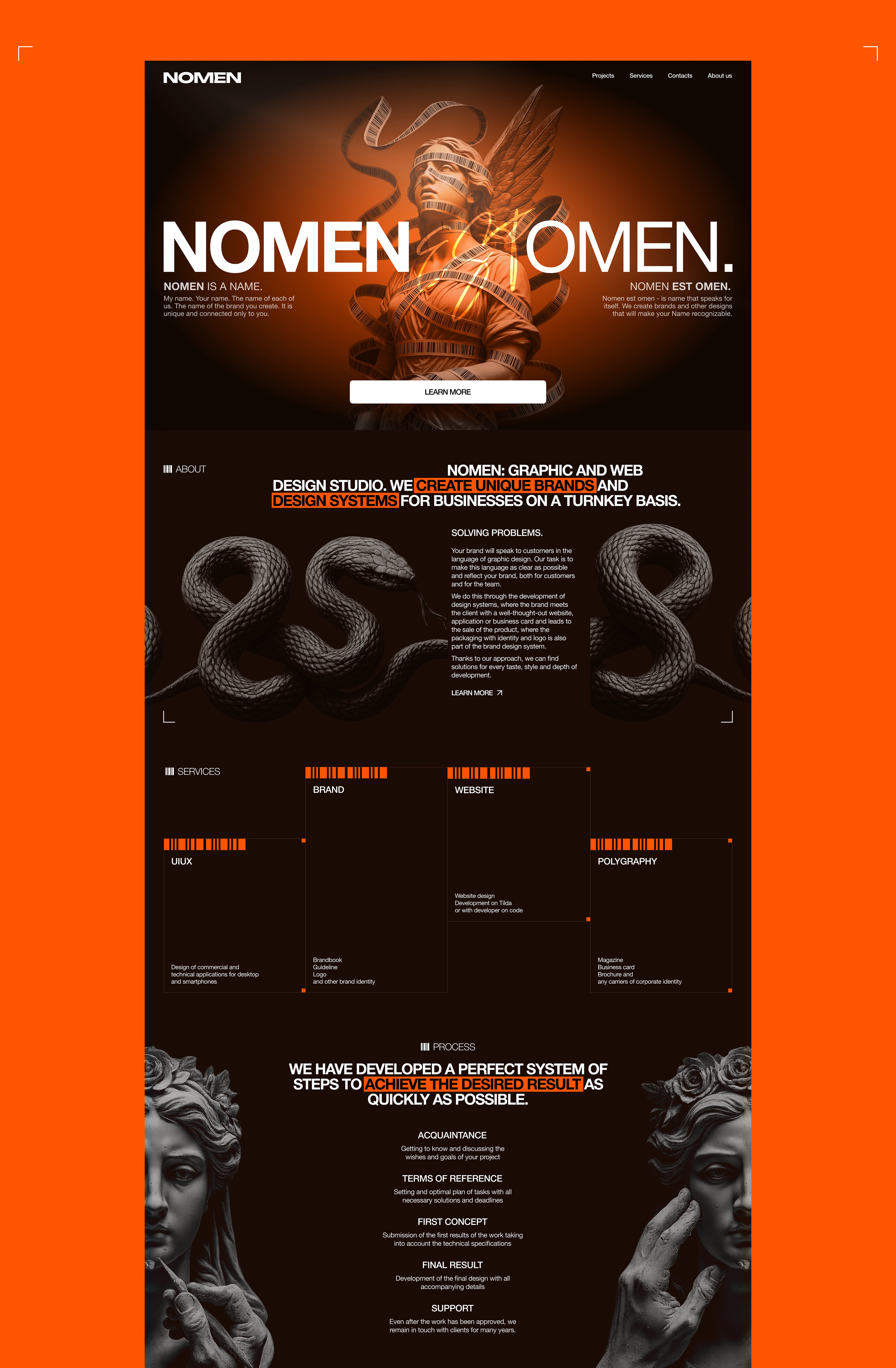 NOMEN | UX/UI | CORPORATE WEBSITE — Изображение №3 — Интерфейсы, Брендинг на Dprofile