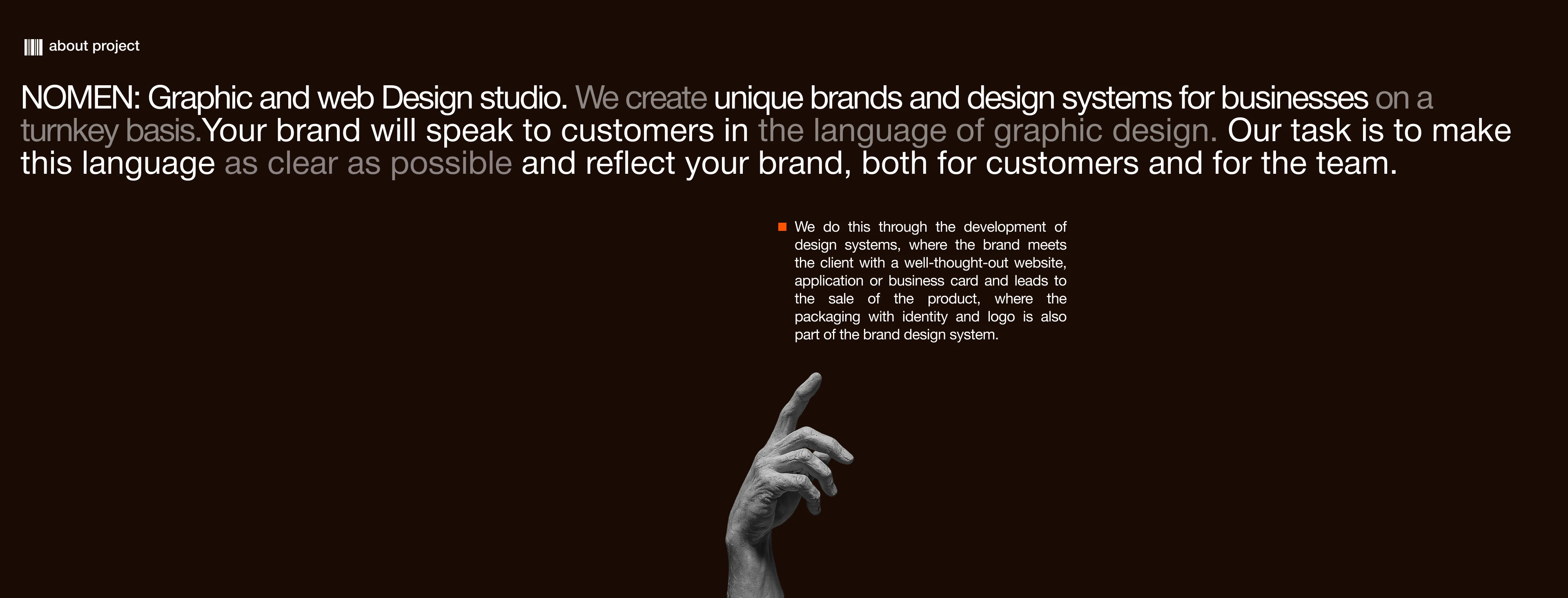 NOMEN | UX/UI | CORPORATE WEBSITE — Изображение №2 — Интерфейсы, Брендинг на Dprofile