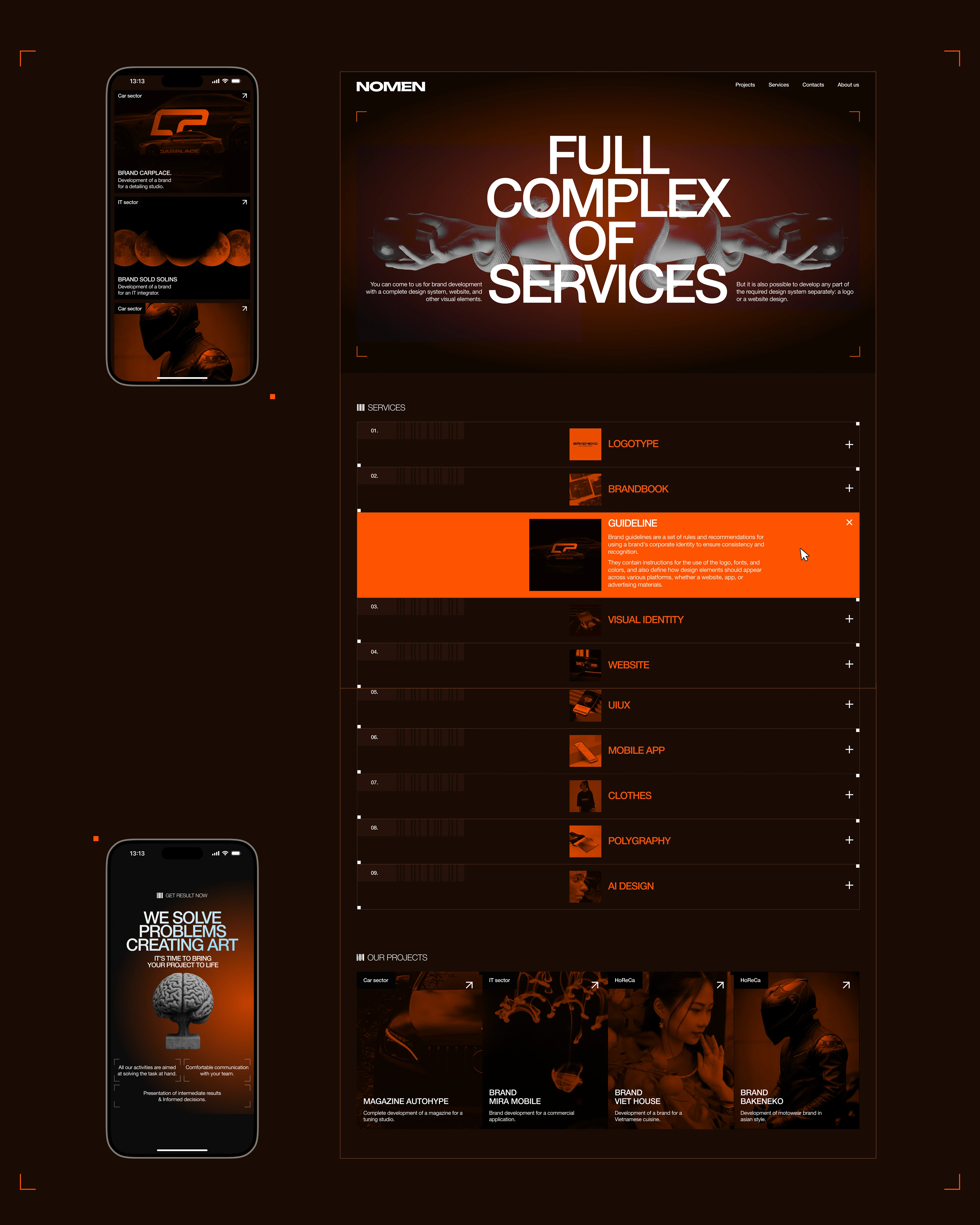 NOMEN | UX/UI | CORPORATE WEBSITE — Изображение №10 — Интерфейсы, Брендинг на Dprofile