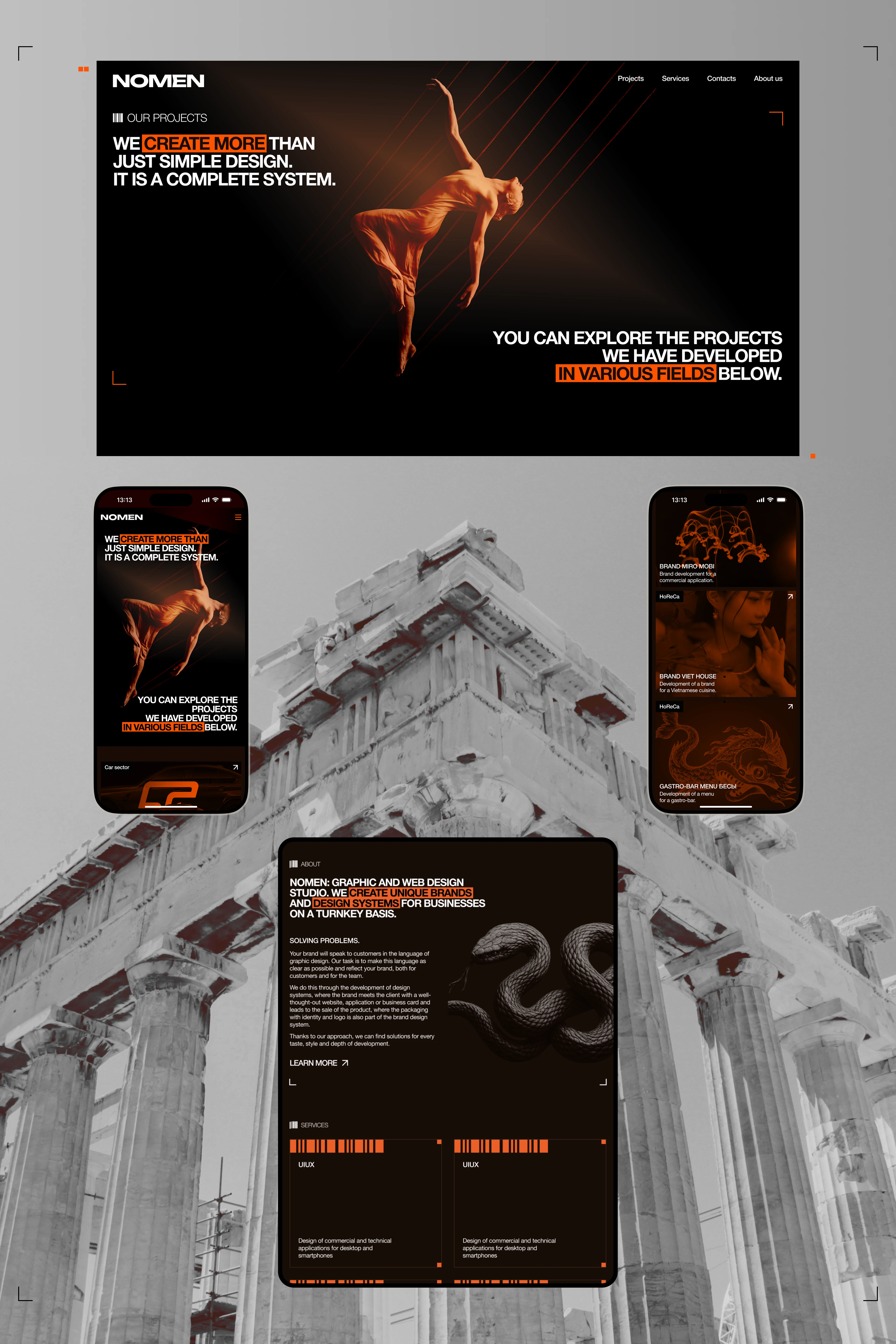 NOMEN | UX/UI | CORPORATE WEBSITE — Изображение №7 — Интерфейсы, Брендинг на Dprofile