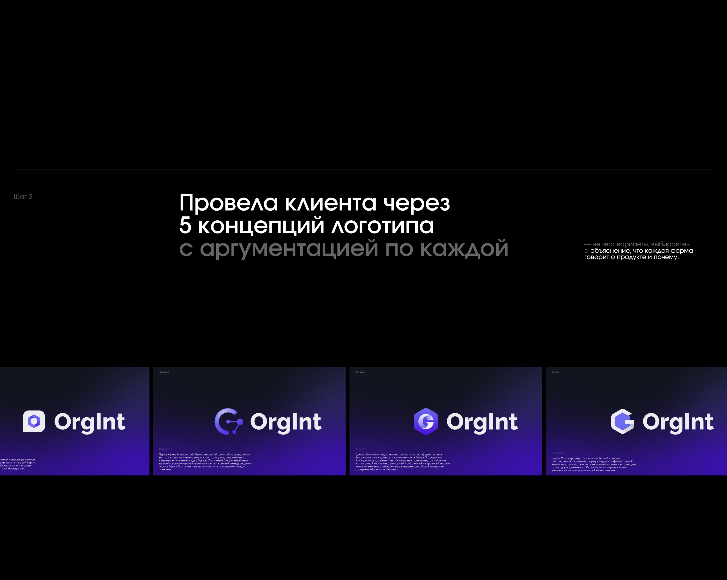 OrgInt — фирменный стиль и лендинг для AI-платформs — Изображение №10 — Интерфейсы, Брендинг на Dprofile
