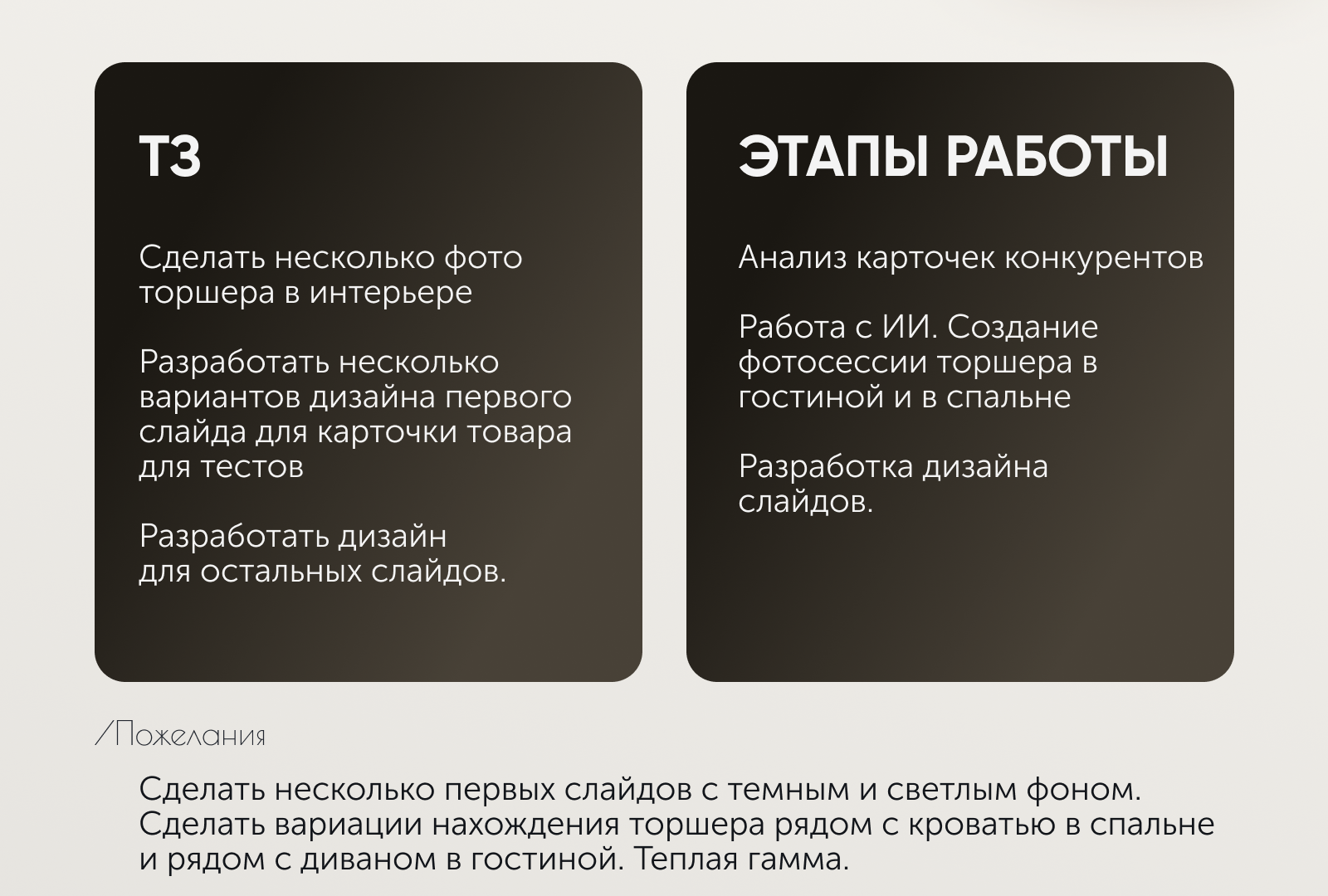 Карточка товара. Торшер настольный — Изображение №2 — Маркетинг, Нейро на Dprofile