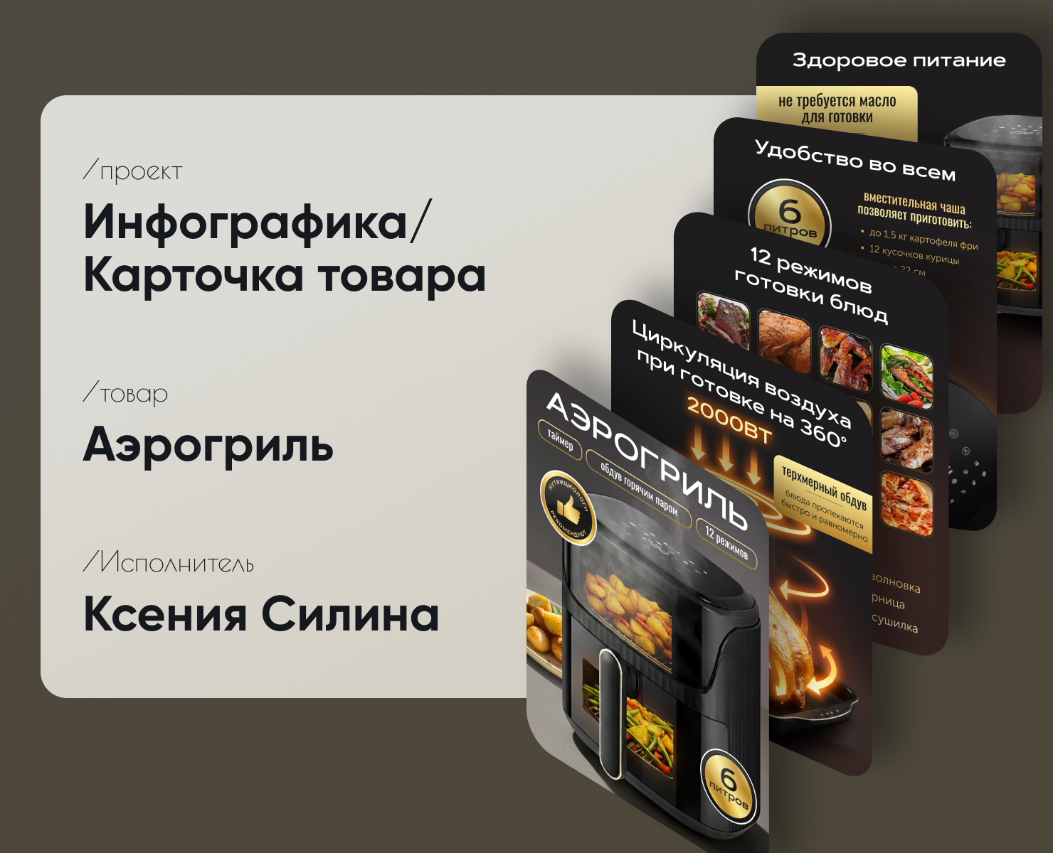 Дизайн карточки товара "Аэрогриль" на Dprofile