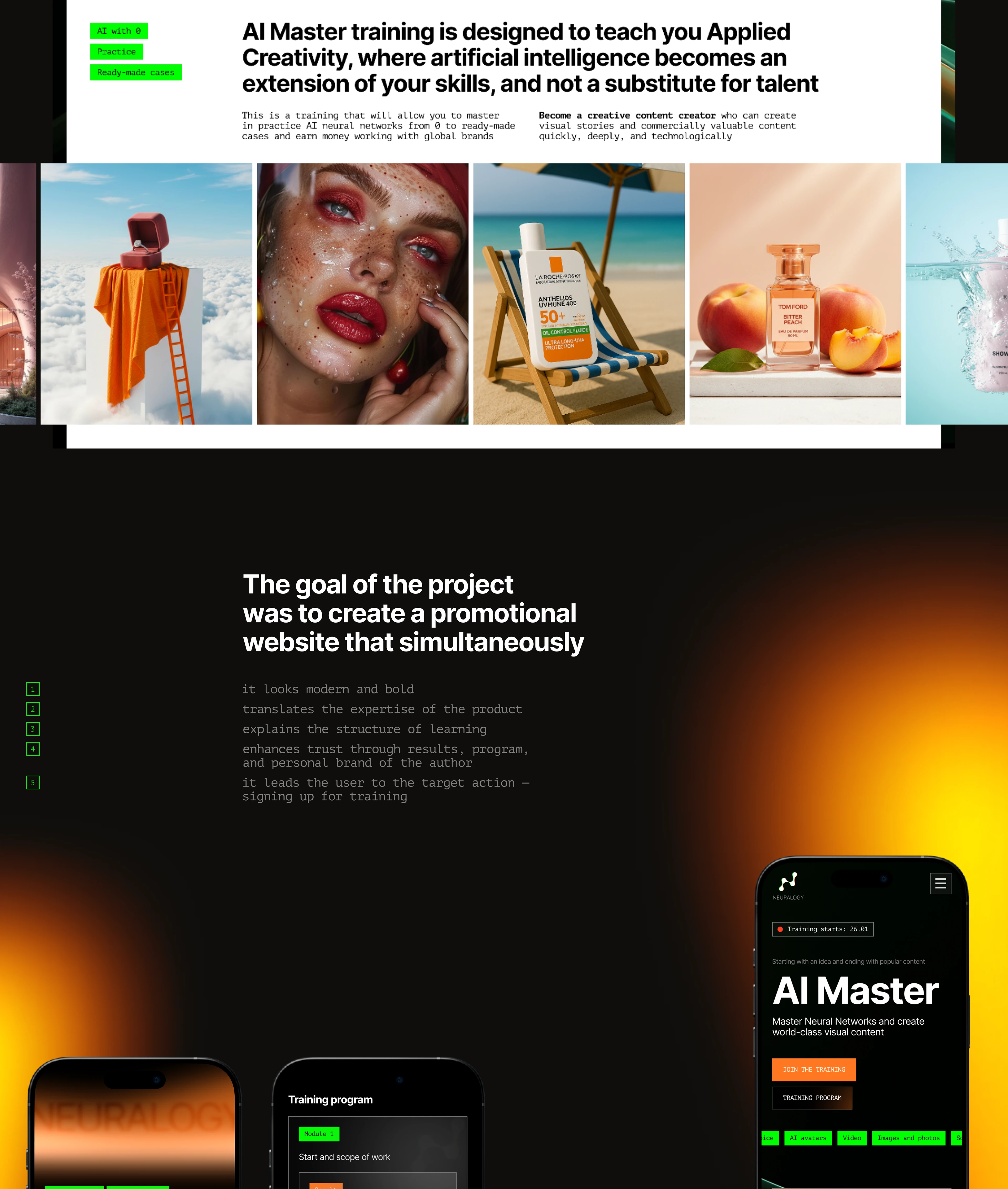 NEURALOGY | Landing page design | AI education — Изображение №2 — Интерфейсы на Dprofile